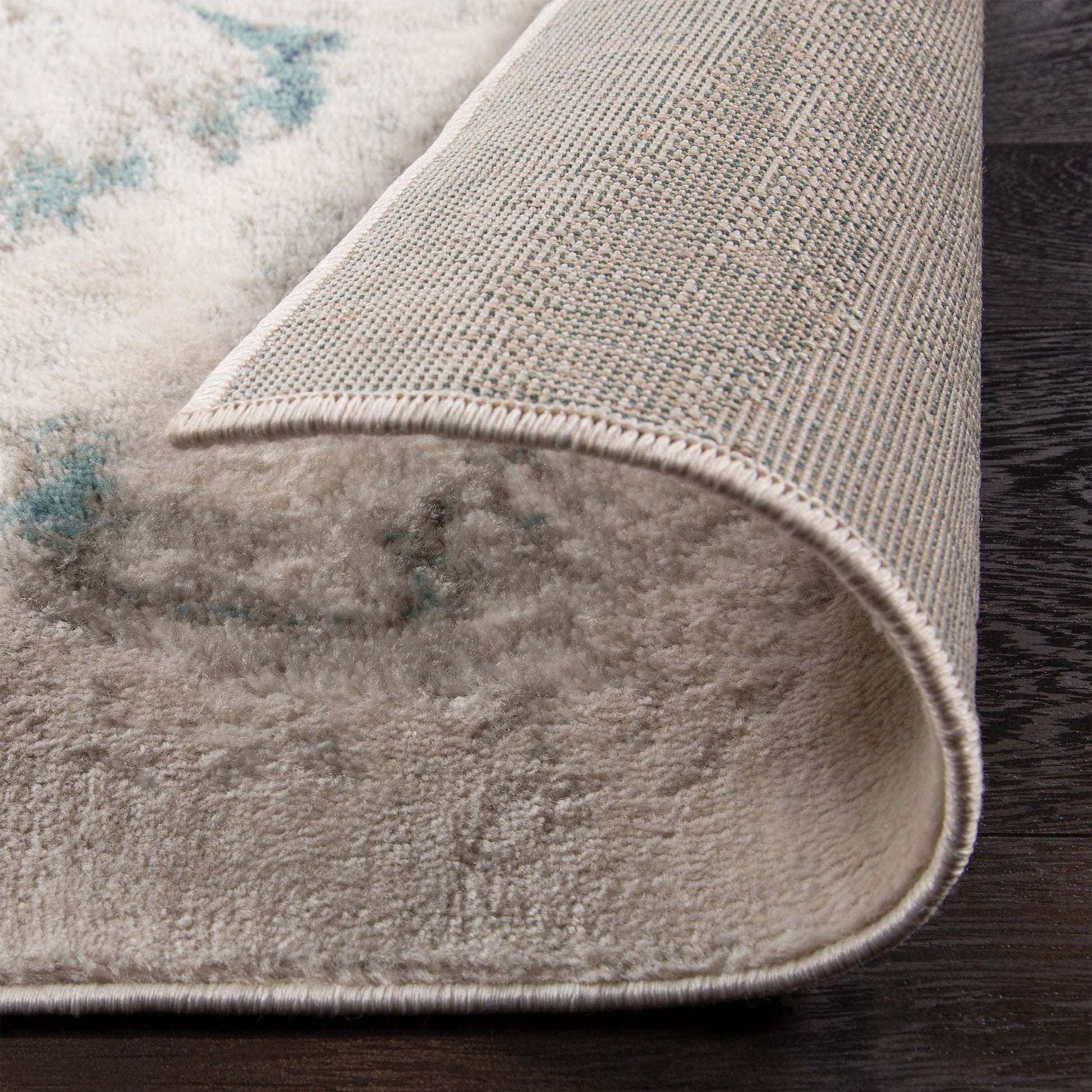 Morwenna Modern Abstract Watercolor Plush Indoor Area Rug Or Runner - Rivulet