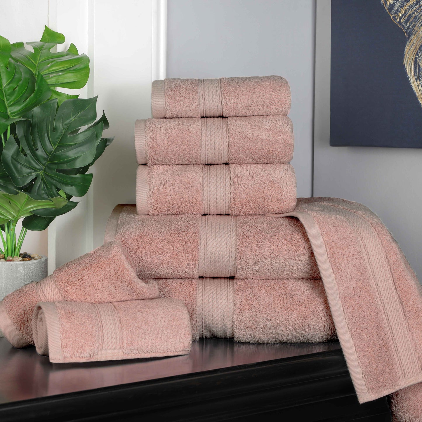 Madison Egyptian Cotton Pile Plush Heavyweight 8 Piece Towel Set