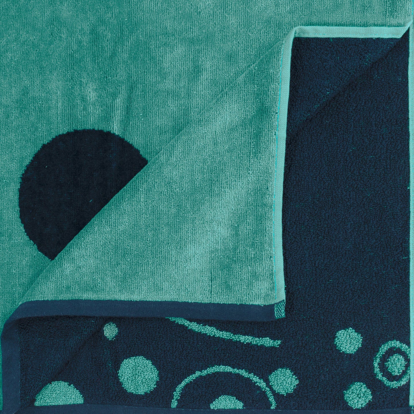 Superior Mystic Dolphin Cotton Oversized Beach Towel Set - Teal