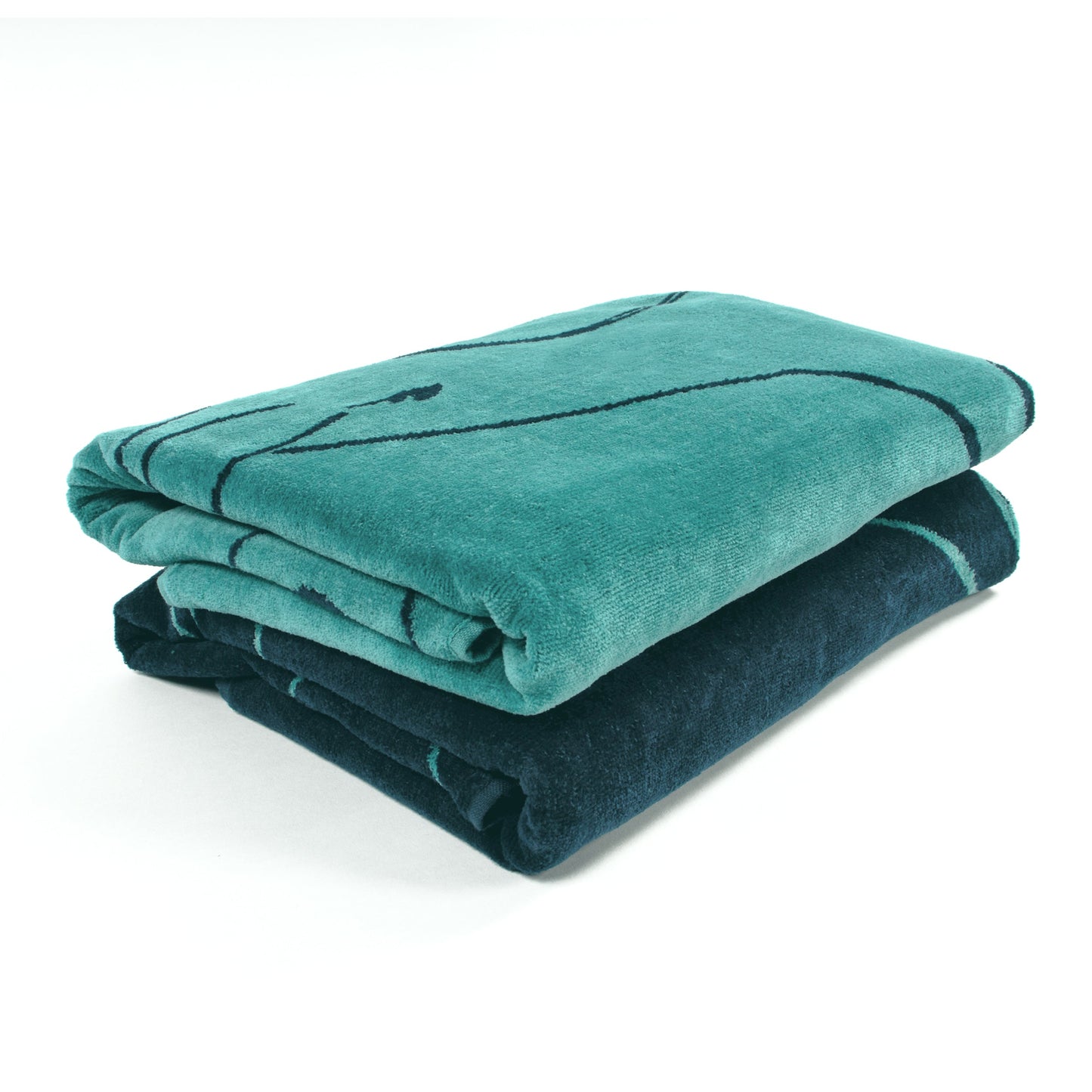 Superior Mystic Dolphin Cotton Oversized Beach Towel Set - Teal