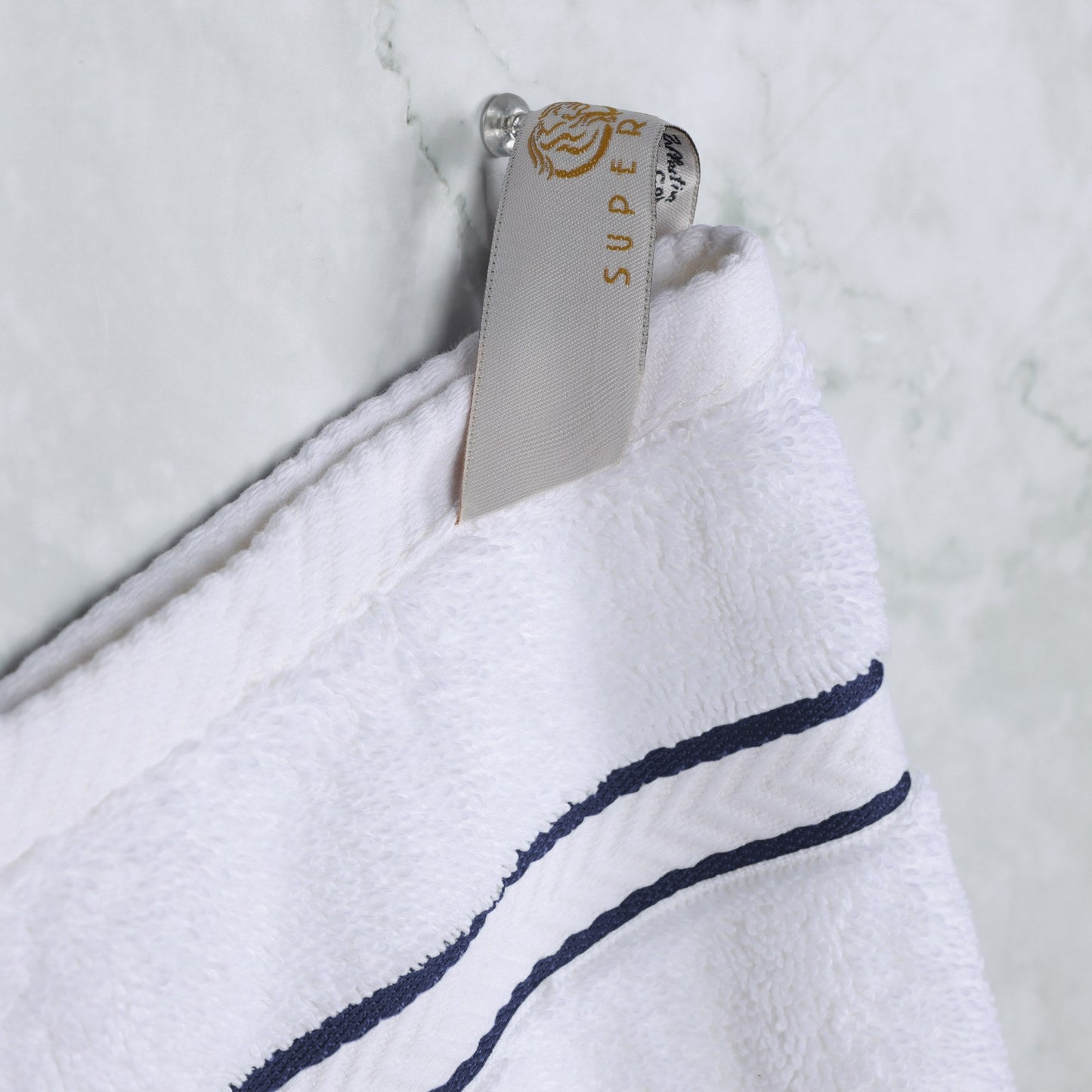 Ultra Plush Turkish Cotton Super Absorbent Solid 2-Piece Bath Sheet Set - Navy Blue
