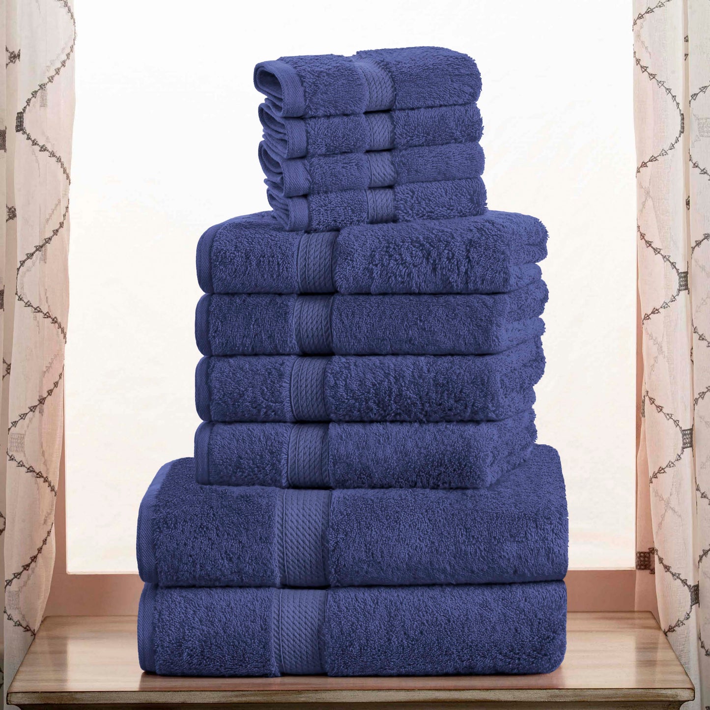 Madison Egyptian Cotton Pile Plush Heavyweight 10 Piece Towel Set