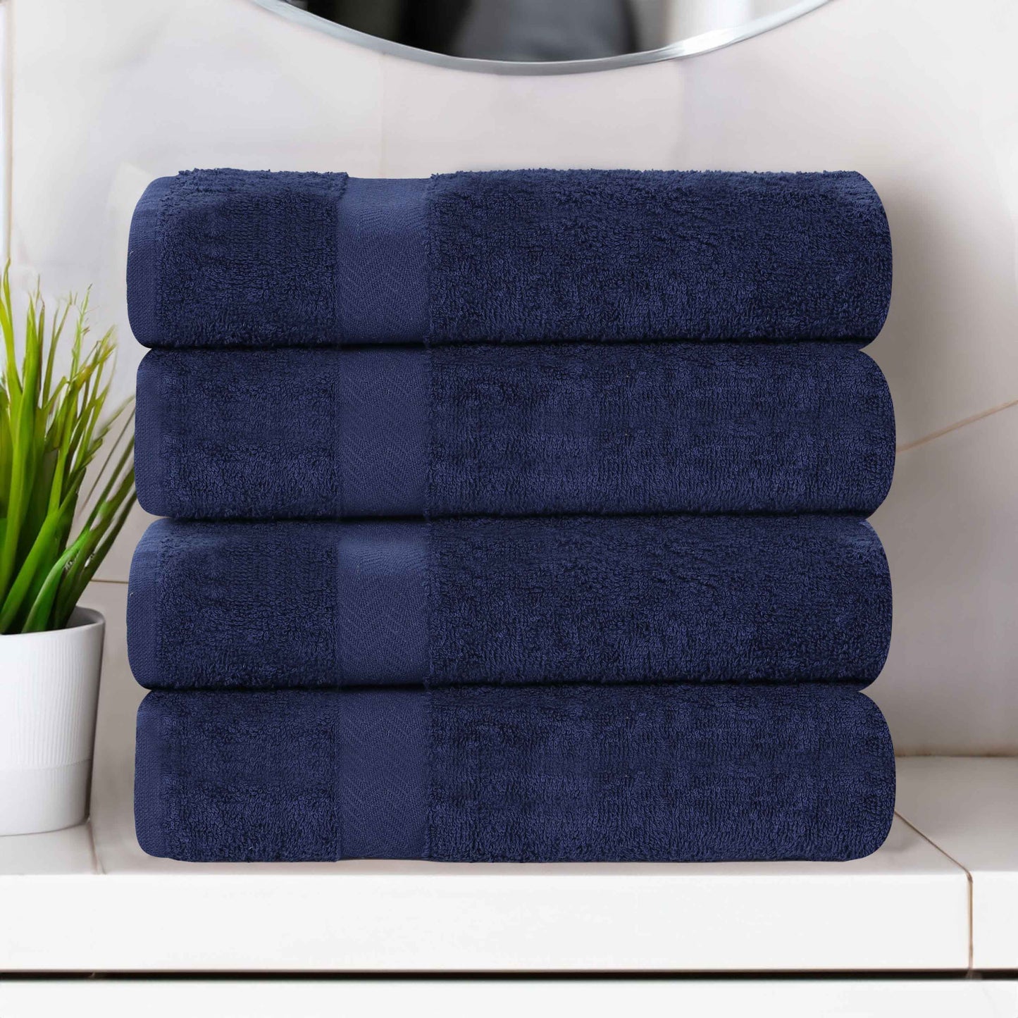 Cotton Highly Absorbent Eco-Friendly Quick Dry 4 Piece Bath Towel Set