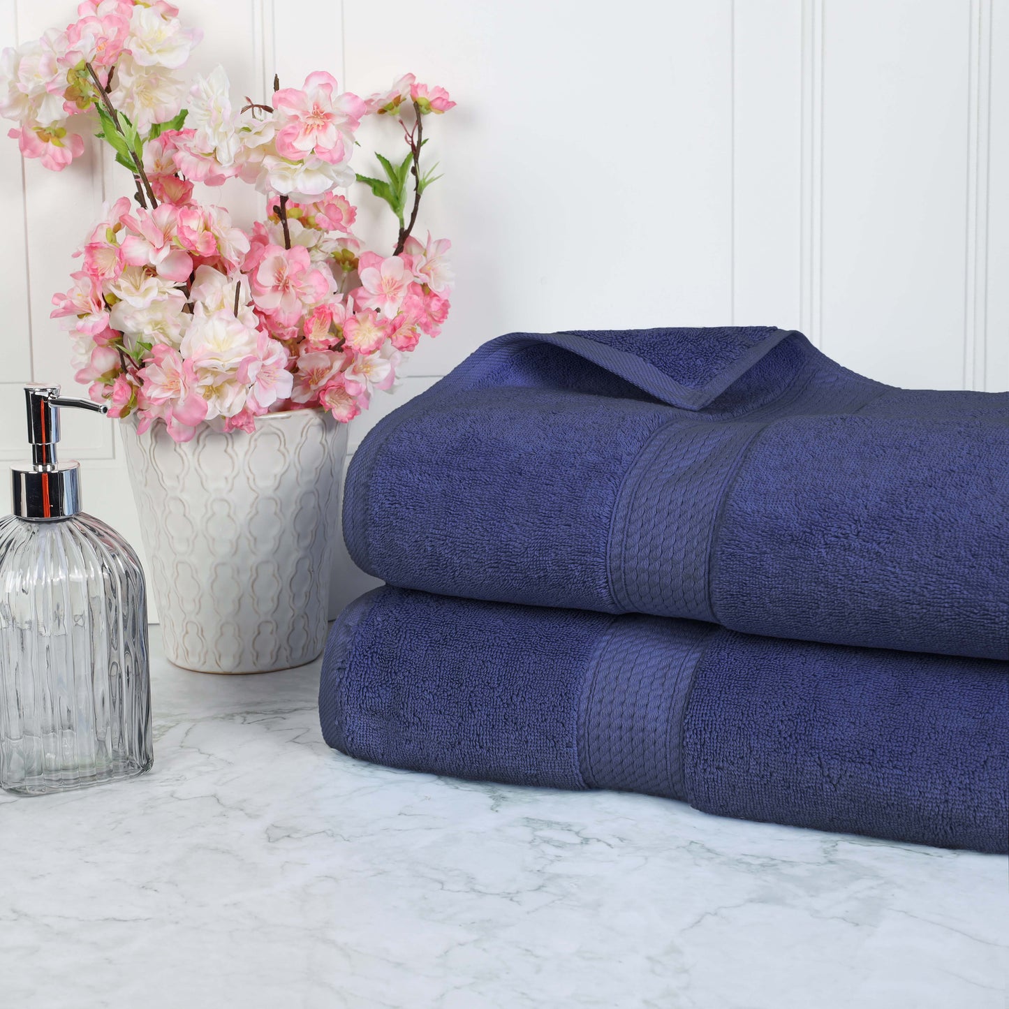 Madison Egyptian Cotton Pile Plush Heavyweight Bath Sheet Set of 2