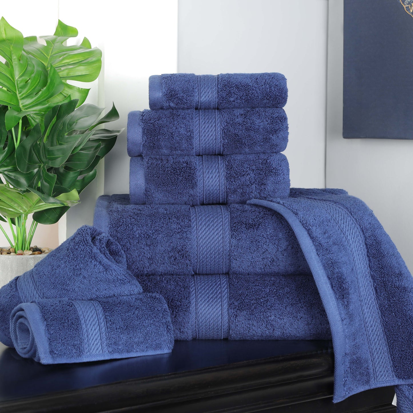 Madison Egyptian Cotton Pile Plush Heavyweight 8 Piece Towel Set
