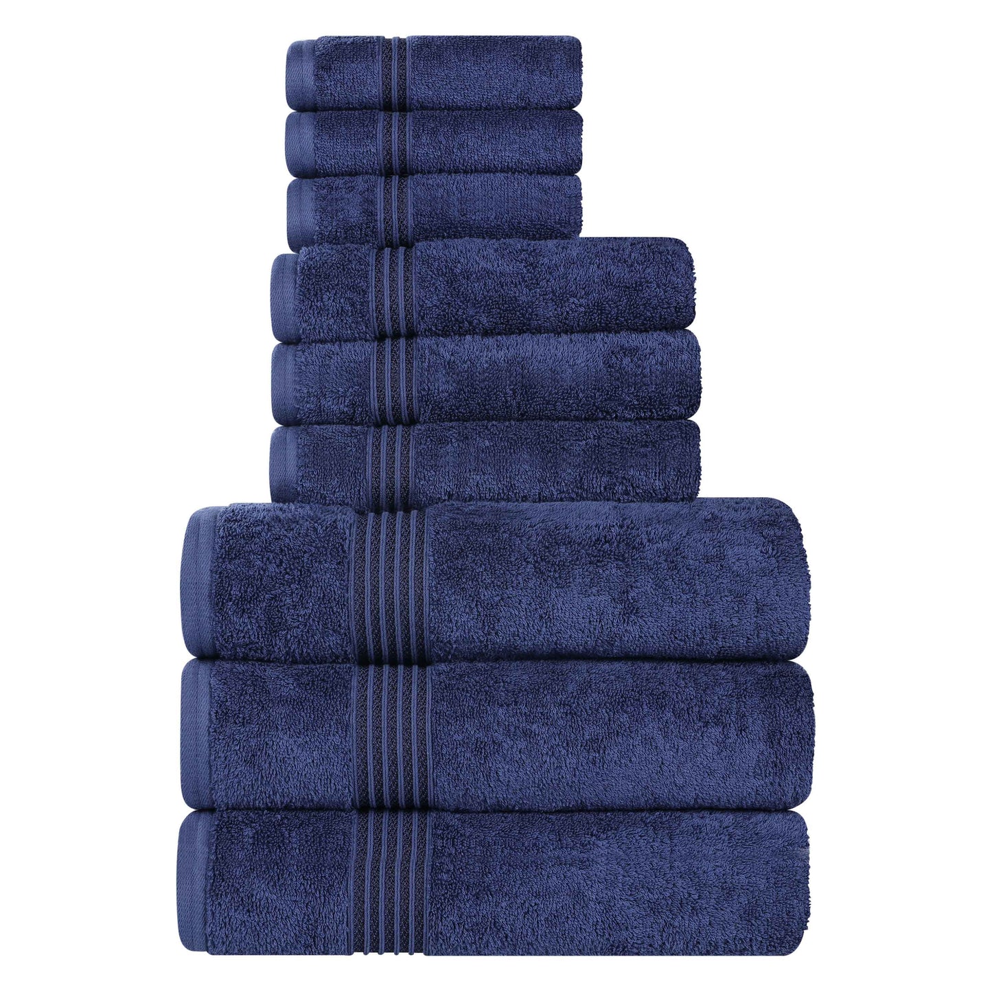 Heritage Egyptian Cotton Plush Absorbent Luxury 9 Piece Towel Set