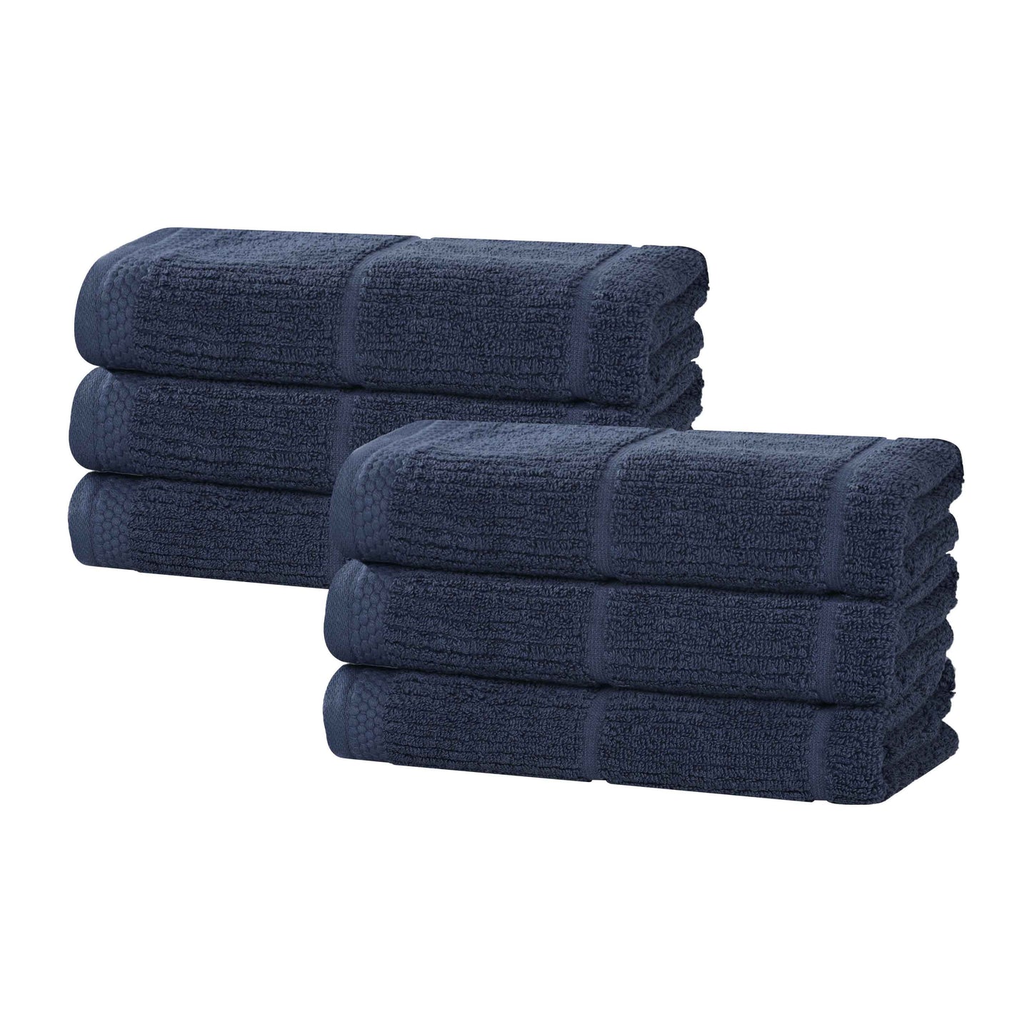 Milo Smart Twist Cotton Medium Weight Solid Hand Towels, Set of 6