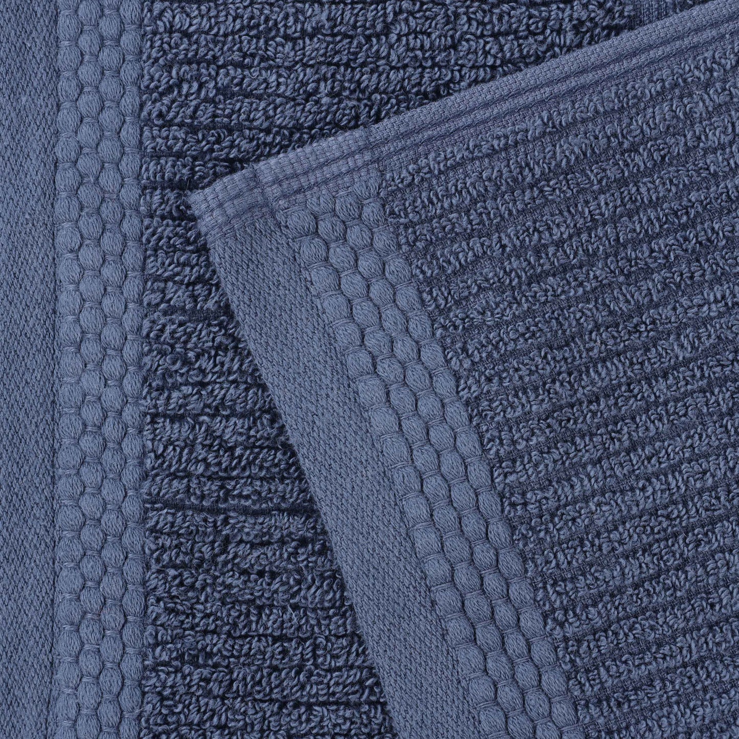 Milo Smart Twist Cotton Solid Ribbed 3 Piece Towel Set