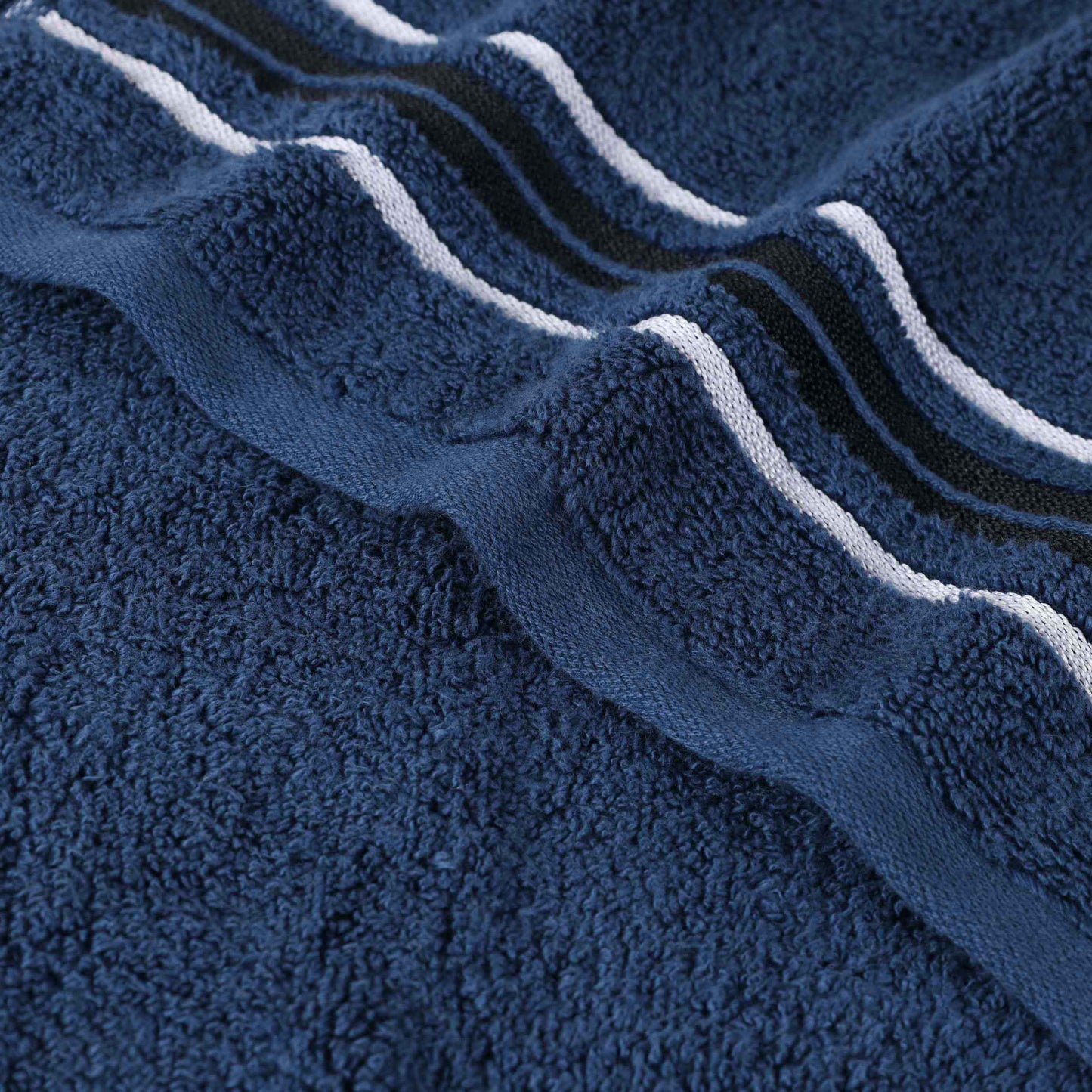 Sadie Zero Twist Cotton Solid Absorbent 3 Piece Towel Set