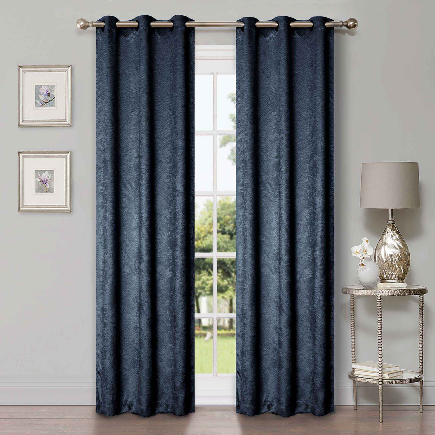 Waverly Geometric Washable Room Darkening Blackout Curtains, Set of 2