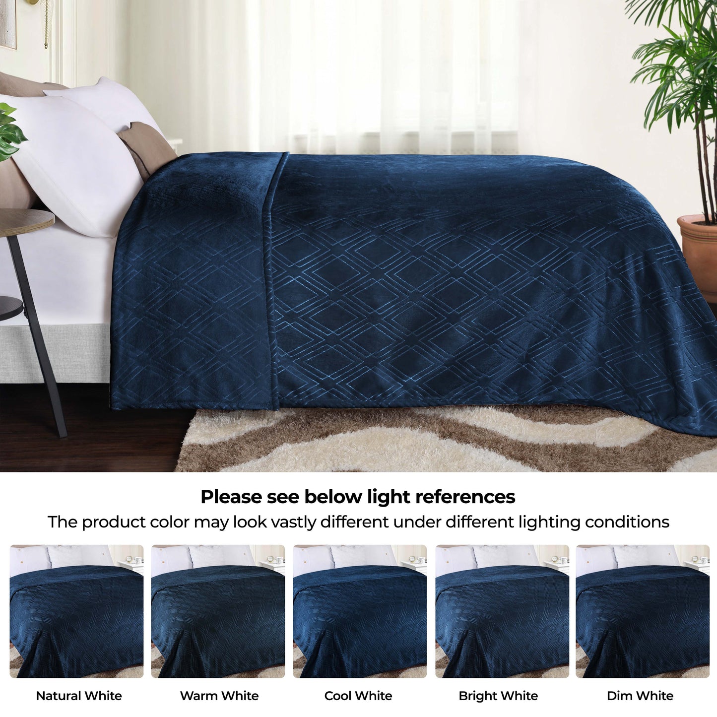 Alaska Diamond Fleece Plush Ultra-Soft Fluffy Blanket