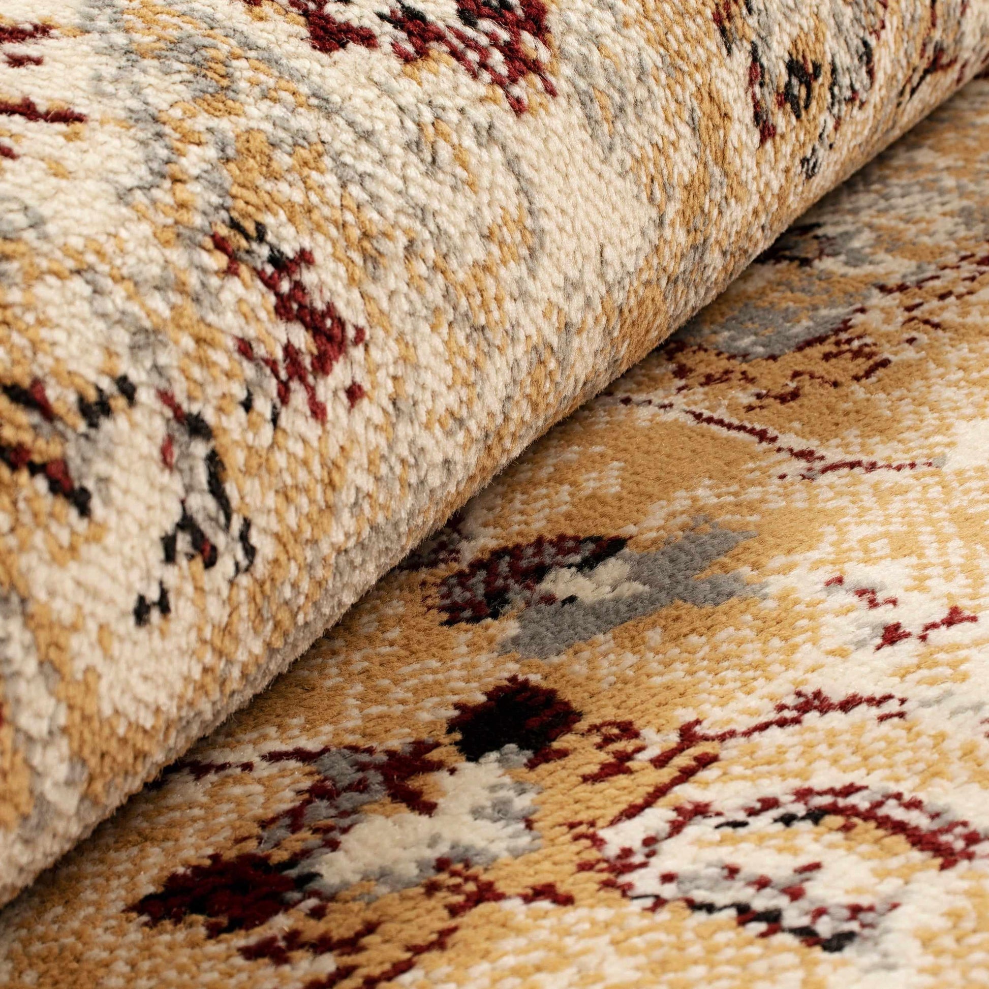 Superior Nysa Oriental Floral and Vines Indoor Farmhouse Area Rug -  Cream