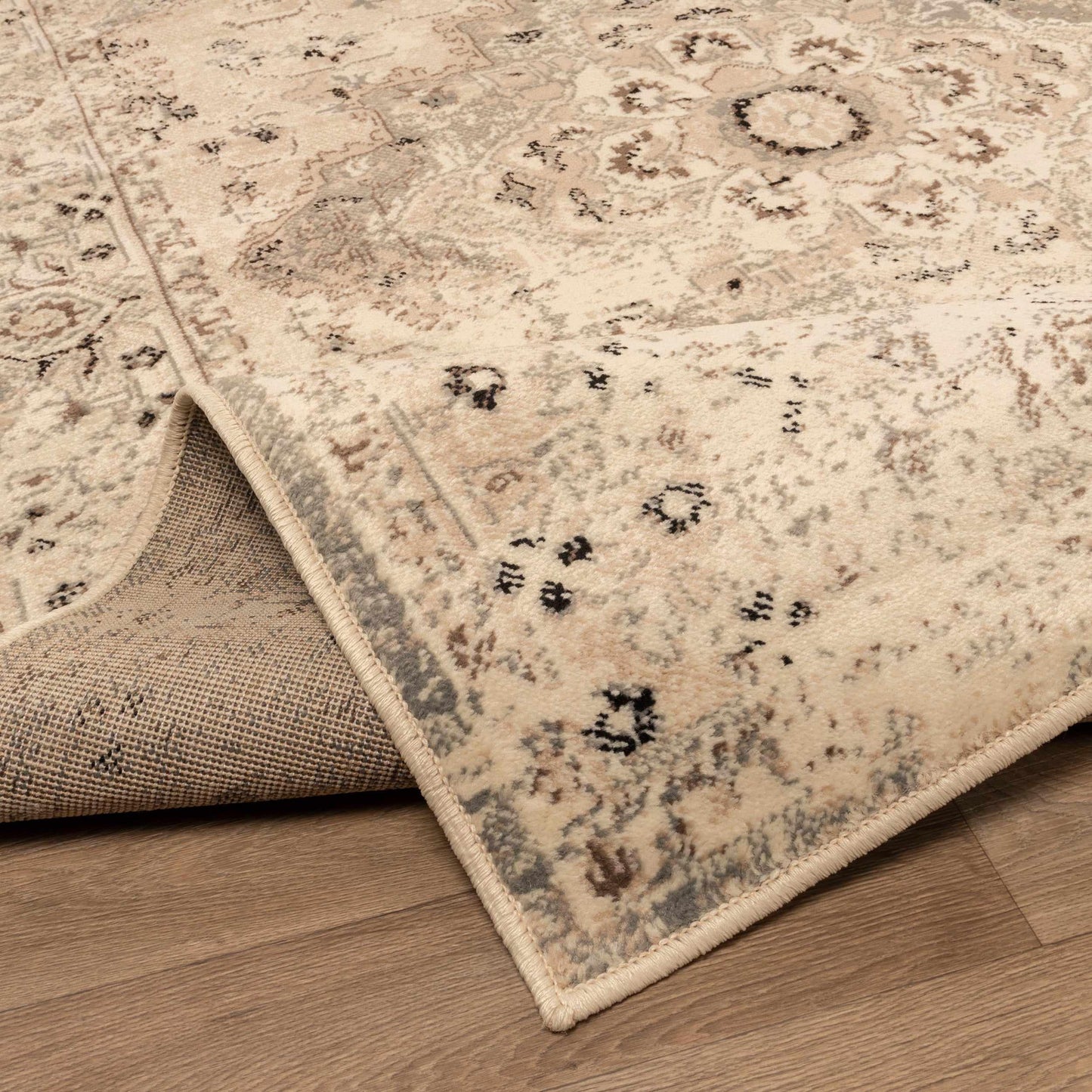 Superior Nysa Oriental Floral and Vines Indoor Farmhouse Area Rug -  Camel