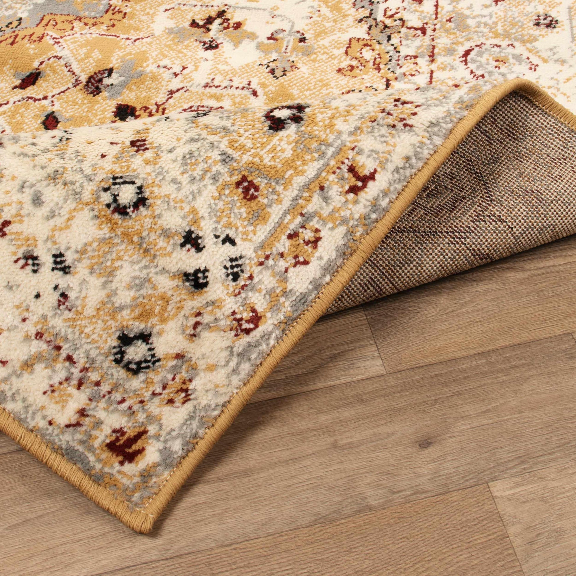 Superior Nysa Oriental Floral and Vines Indoor Farmhouse Area Rug -  Cream