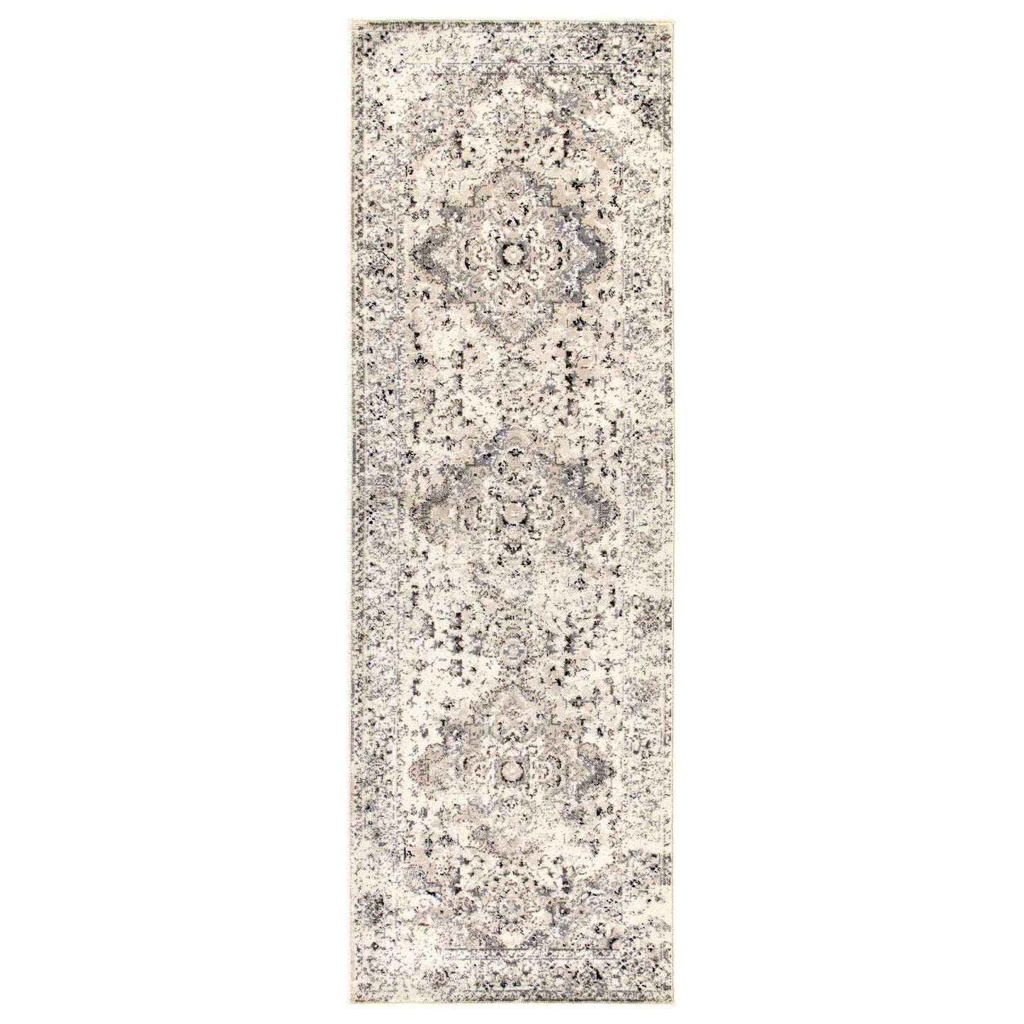Superior Nysa Oriental Floral and Vines Indoor Farmhouse Area Rug - Slate