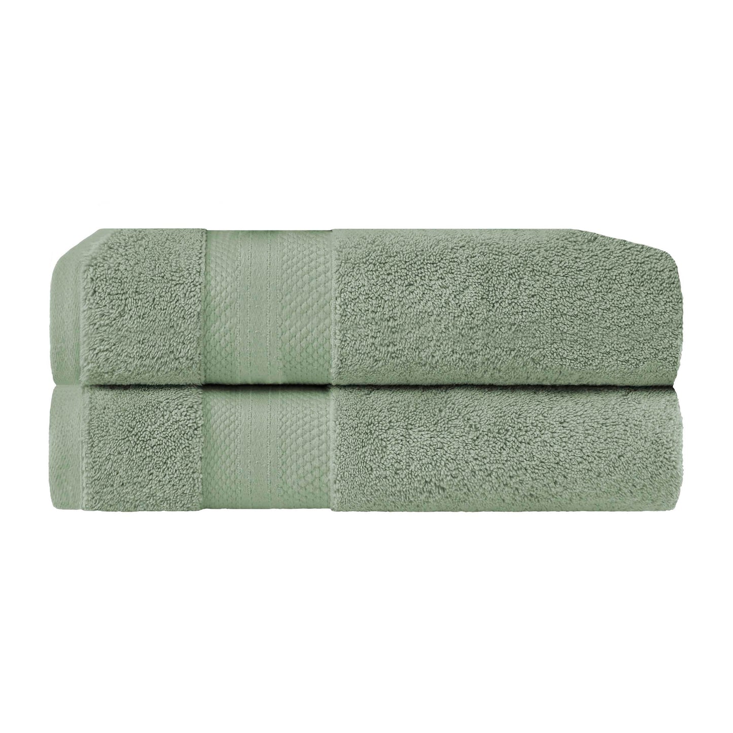 Superior Premium Turkish-Cotton Assorted Towel Set - Olive Green