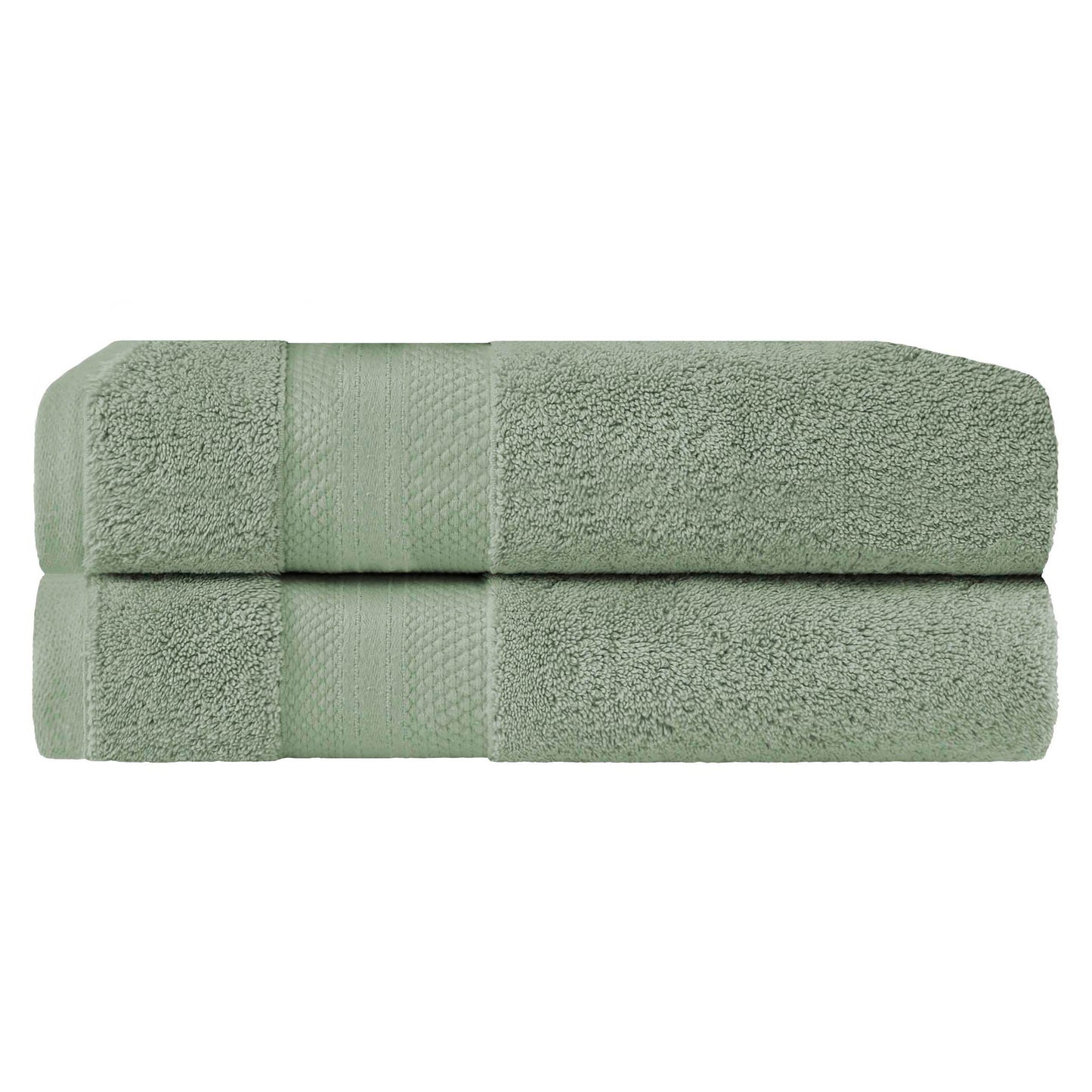 Superior Premium Turkish-Cotton Assorted Towel Set - Olive green
