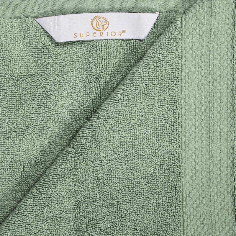 Turkish Cotton Highly Absorbent Solid 6 Piece Towel Set - OliveGreen