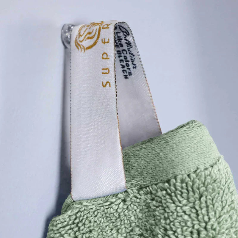 Turkish Cotton Highly Absorbent Solid 6 Piece Towel Set - OliveGreen