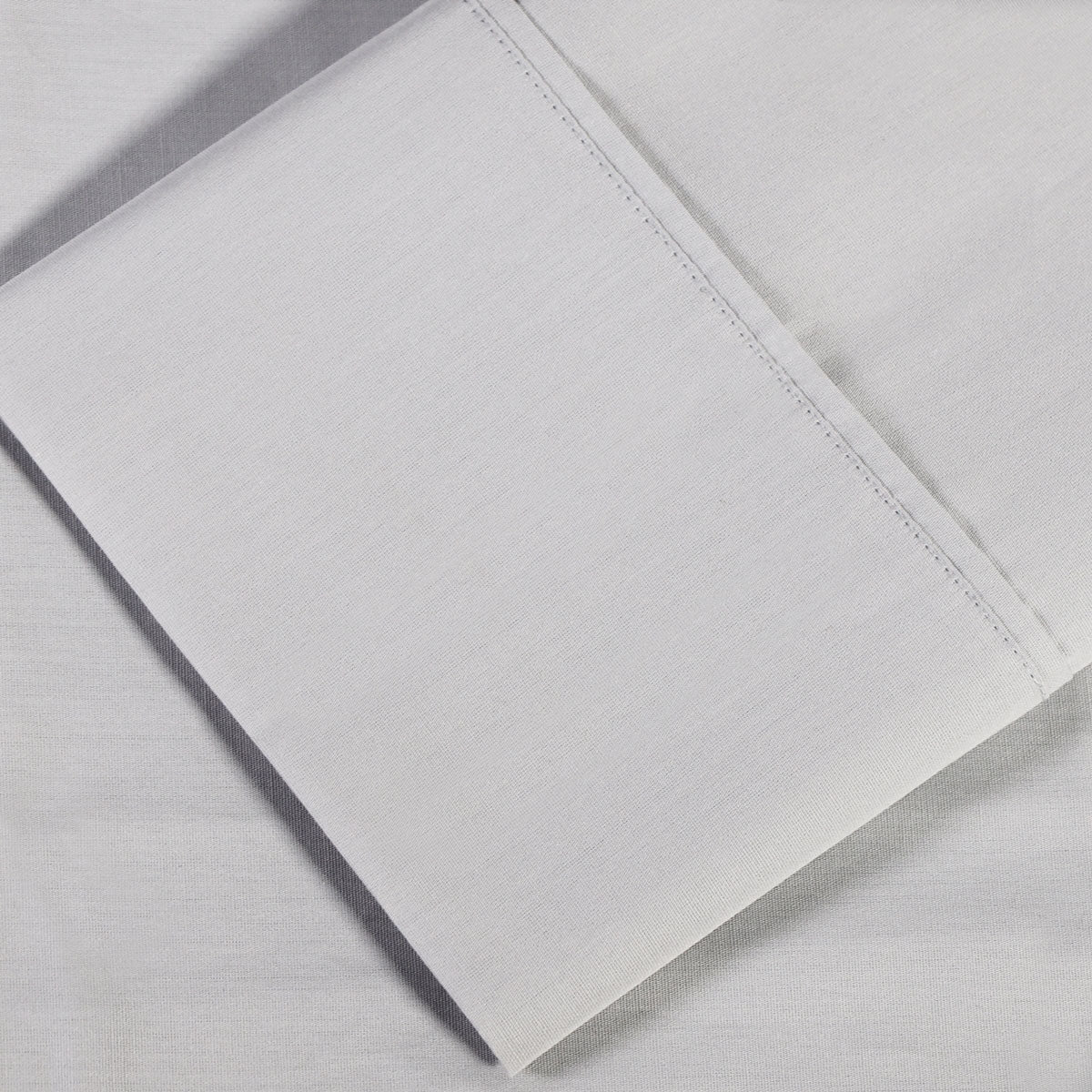 Solid Cotton Percale 2-Piece Pillowcase Set - Platinum