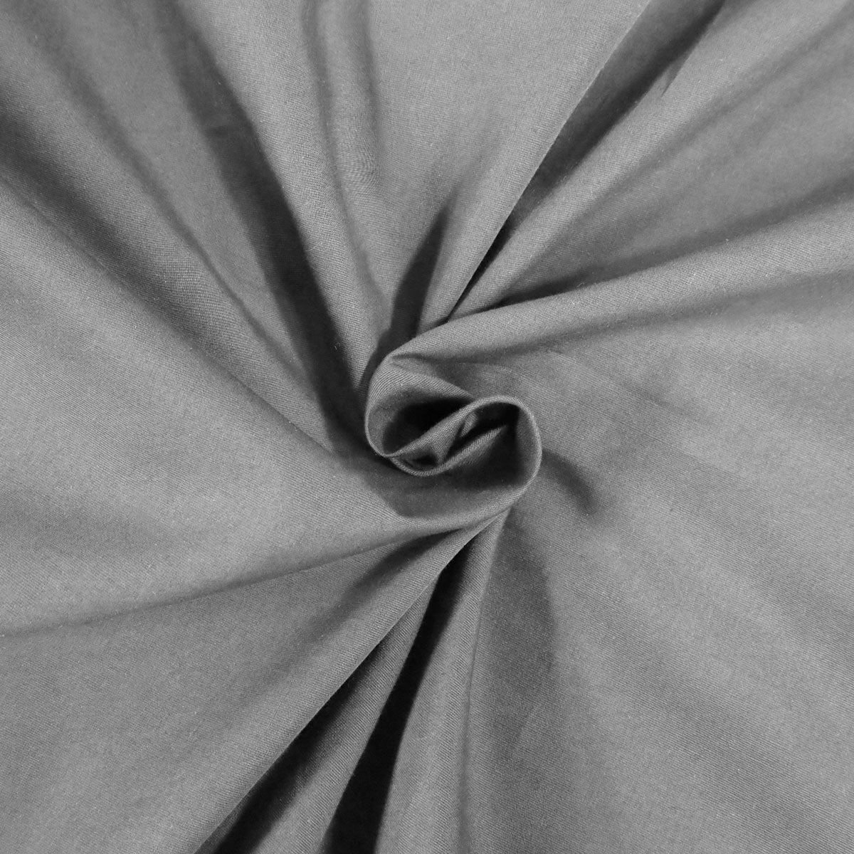 Solid Cotton Percale 2-Piece Pillowcase Set - Smoked Pearl