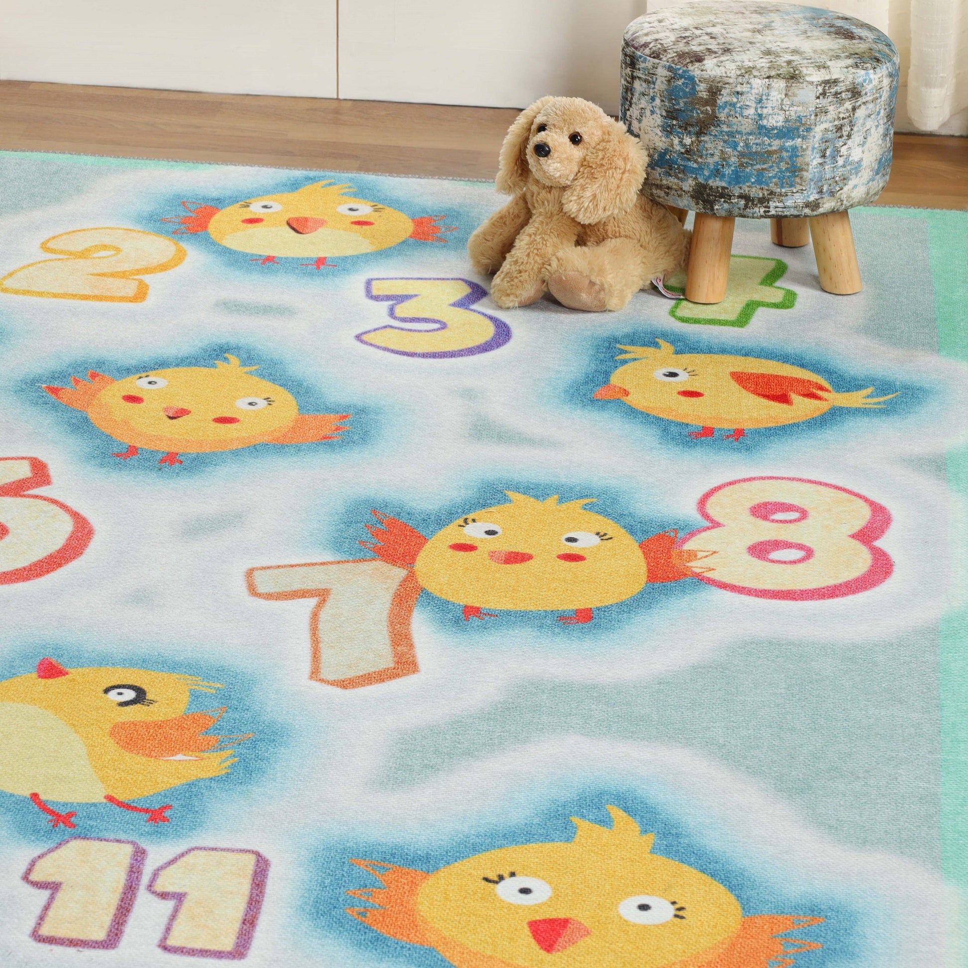 Superior Jumbo Playtime Numbers Flatweave Indoor Area Rug