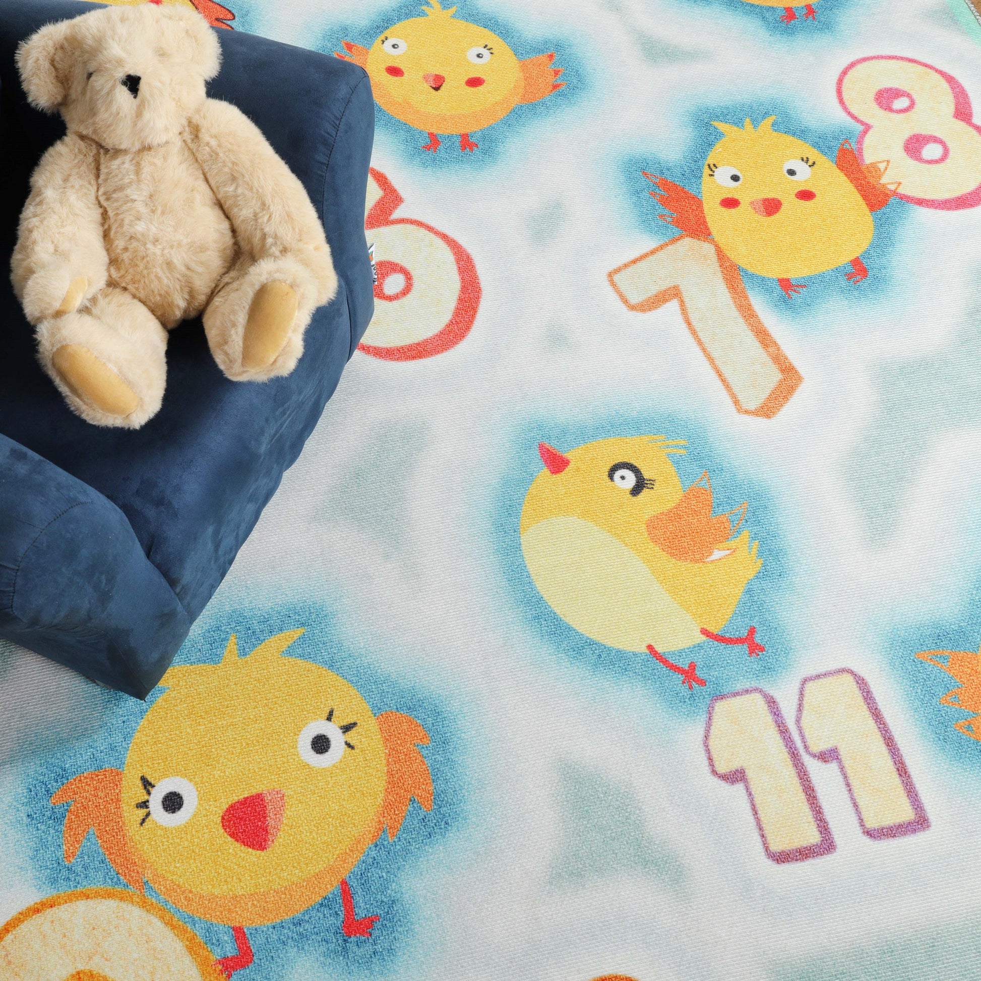 Superior Jumbo Playtime Numbers Flatweave Indoor Area Rug