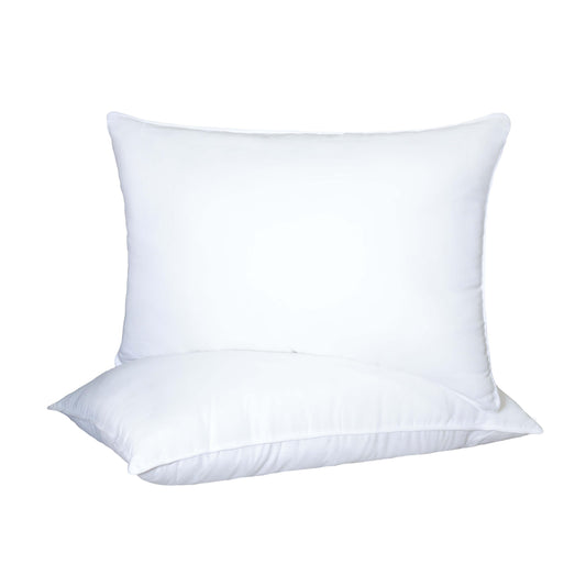 Down Alternative Medium Density Solid Pillows, Set of 2 and 4 - White