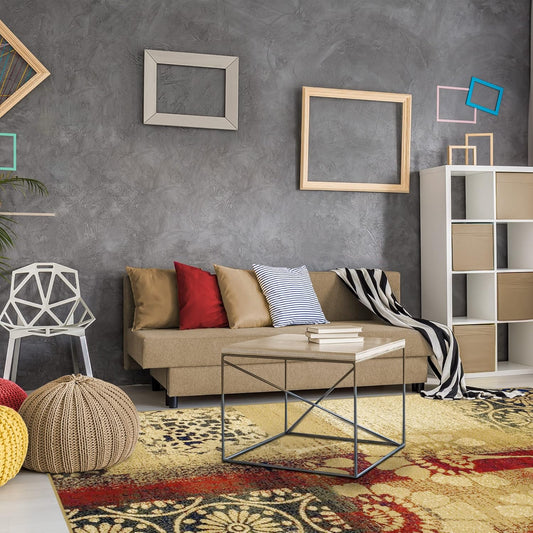 Patchwork Modern Floral Indoor Area Rug Or Runner Rug