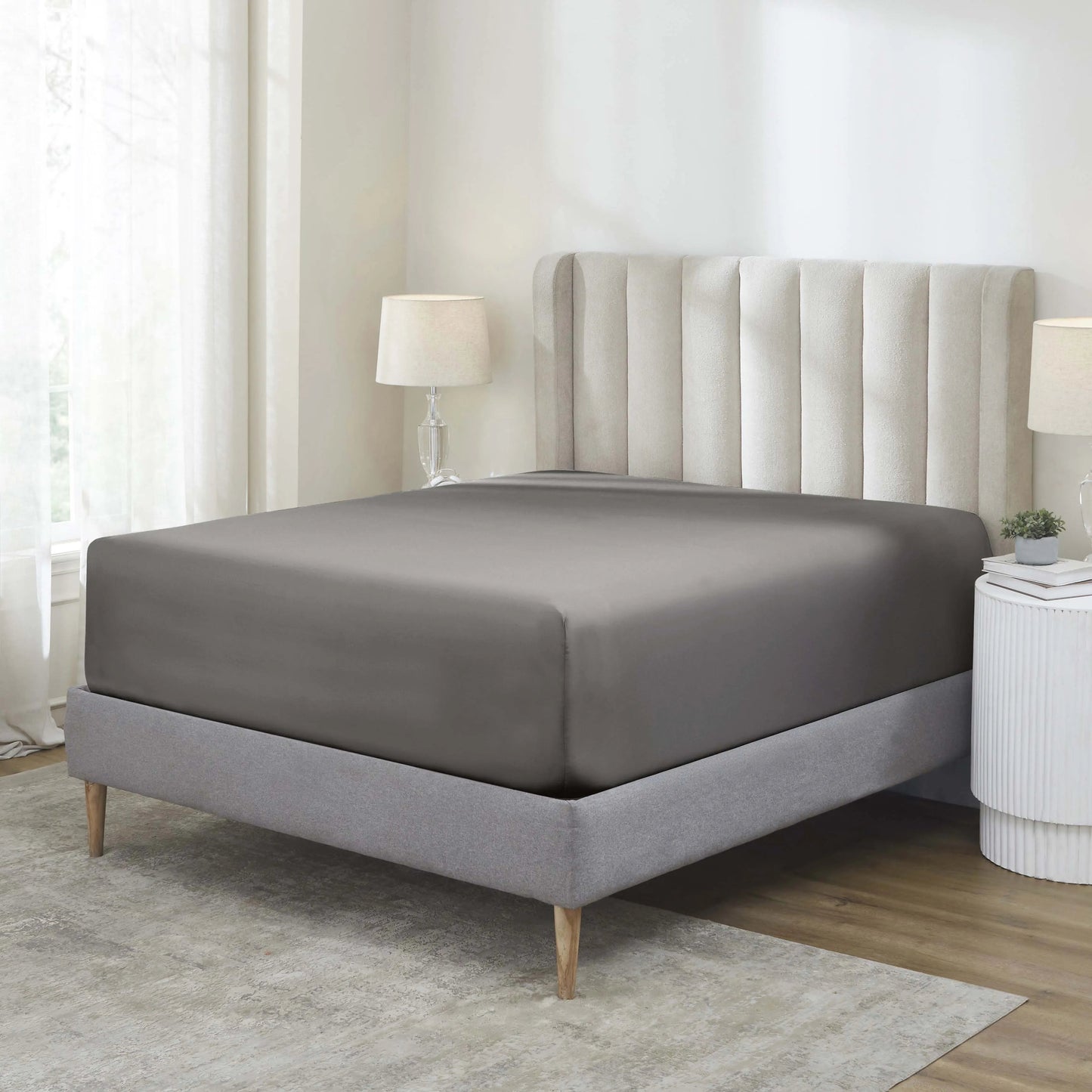Pavo 100% Cotton 700 Thread Count Fitted Sheet - 18" & 20" Extra Deep Pocket Options