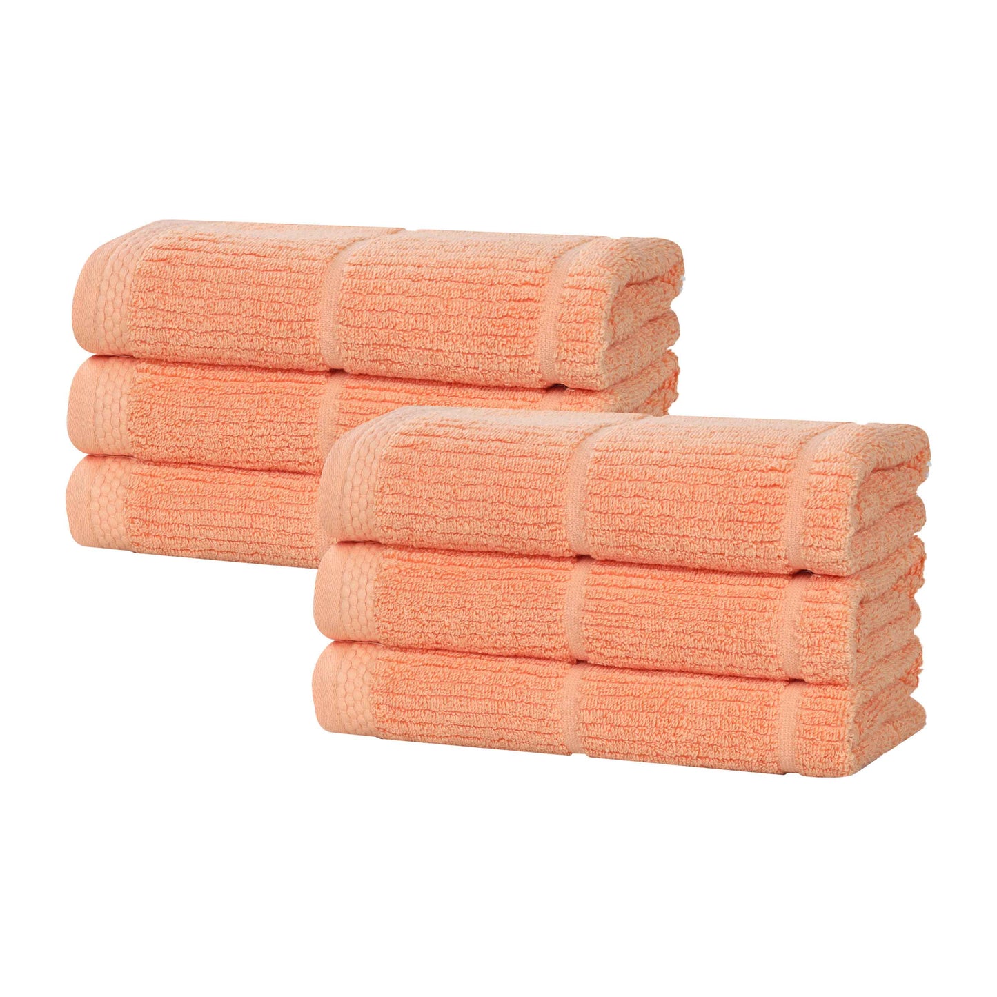 Milo Smart Twist Cotton Medium Weight Solid Hand Towels, Set of 6