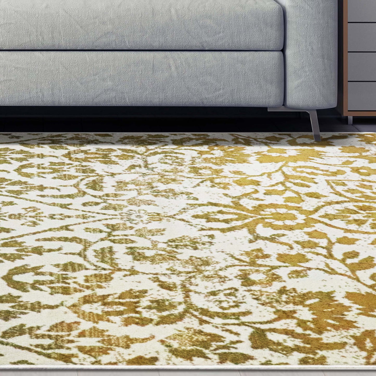 Superior Pendleton Traditional Floral Indoor Area Rug or Runner Rug Or Door Mat - Off White