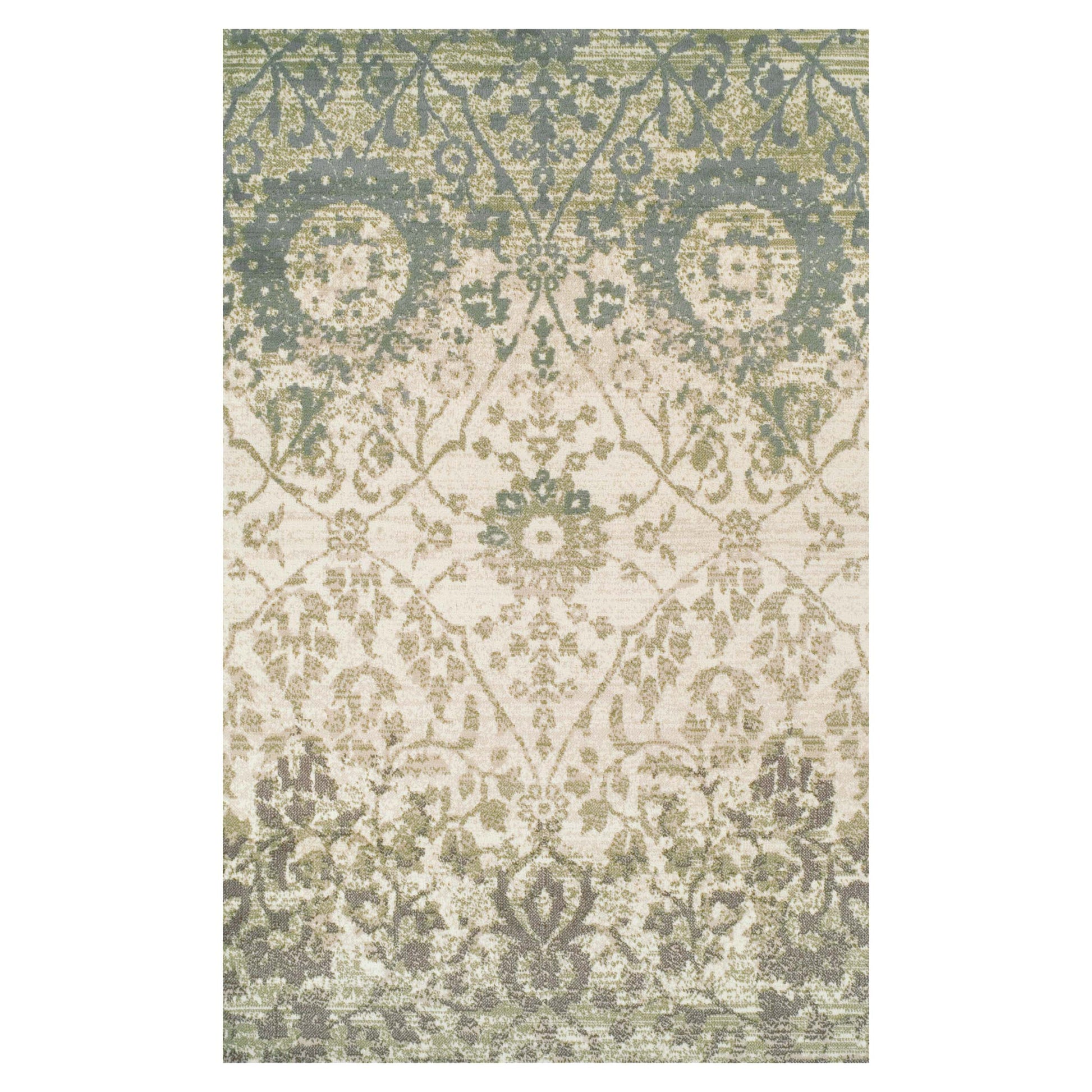 Superior Pendleton Traditional Floral Indoor Area Rug or Runner Rug Or Door Mat - Ivory