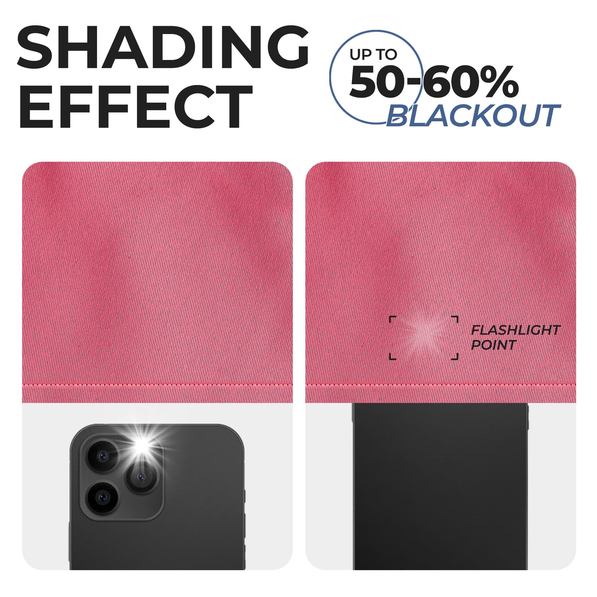 Solid Room Darkening Rod Pocket Blackout Curtain Panels, Set of 2 - Pink