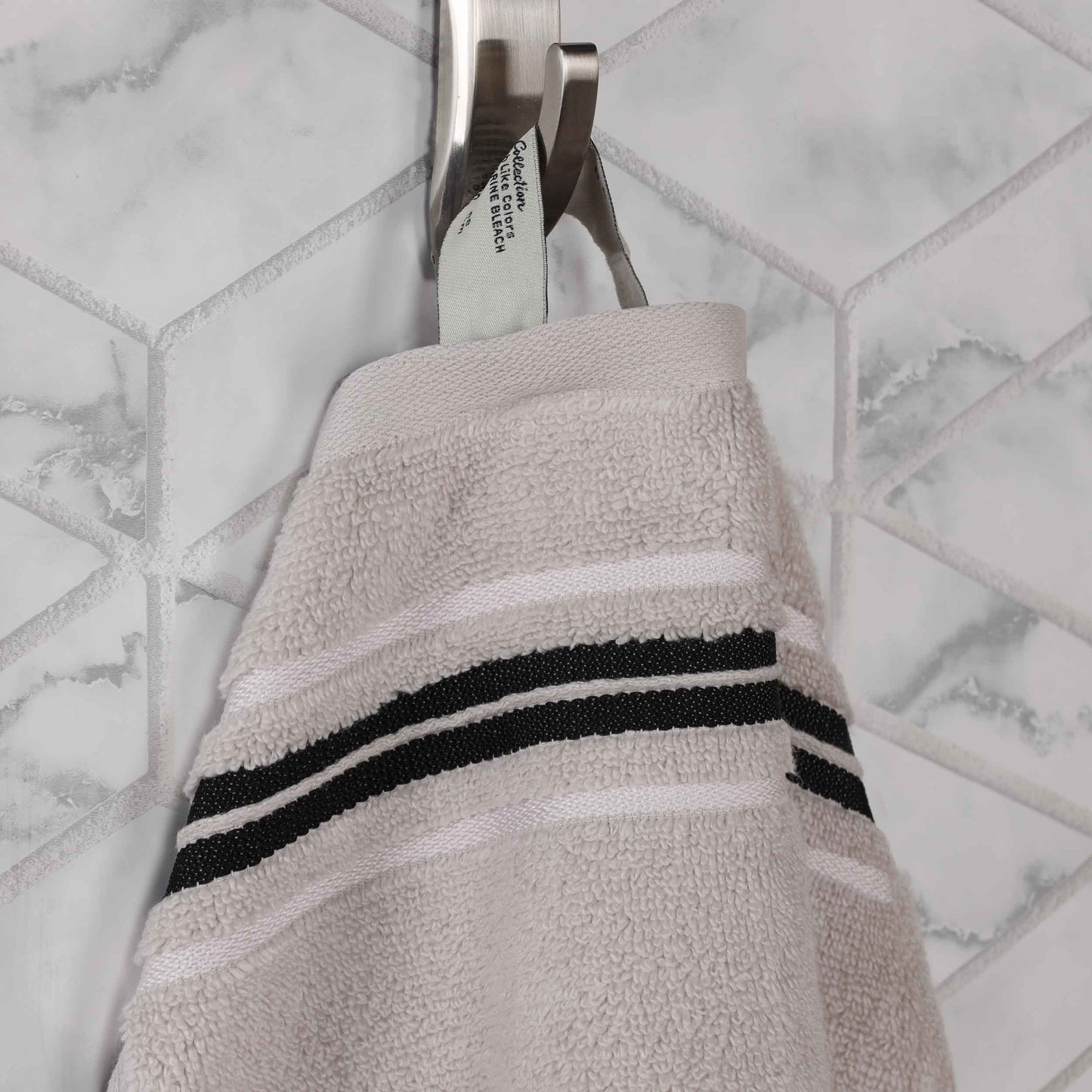 Sadie Zero Twist Cotton Solid Absorbent 3 Piece Towel Set