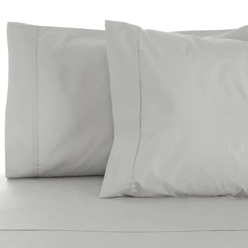 Egyptian Cotton 530 Thread Count Solid Pillowcases Set of 2 - Platinum