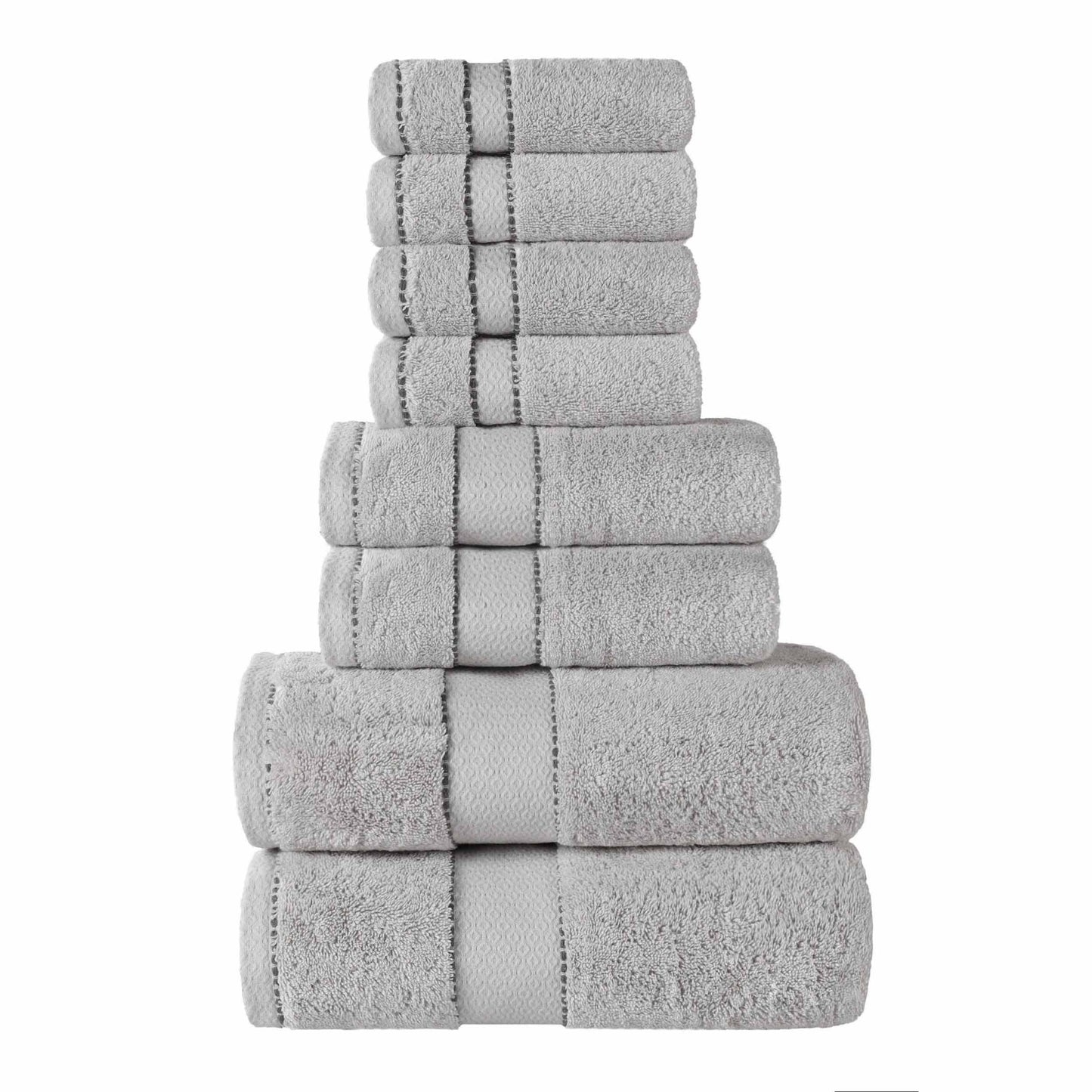 Niles Egyptian Giza Cotton Plush Heavyweight Soft 8 Piece Towel Set
