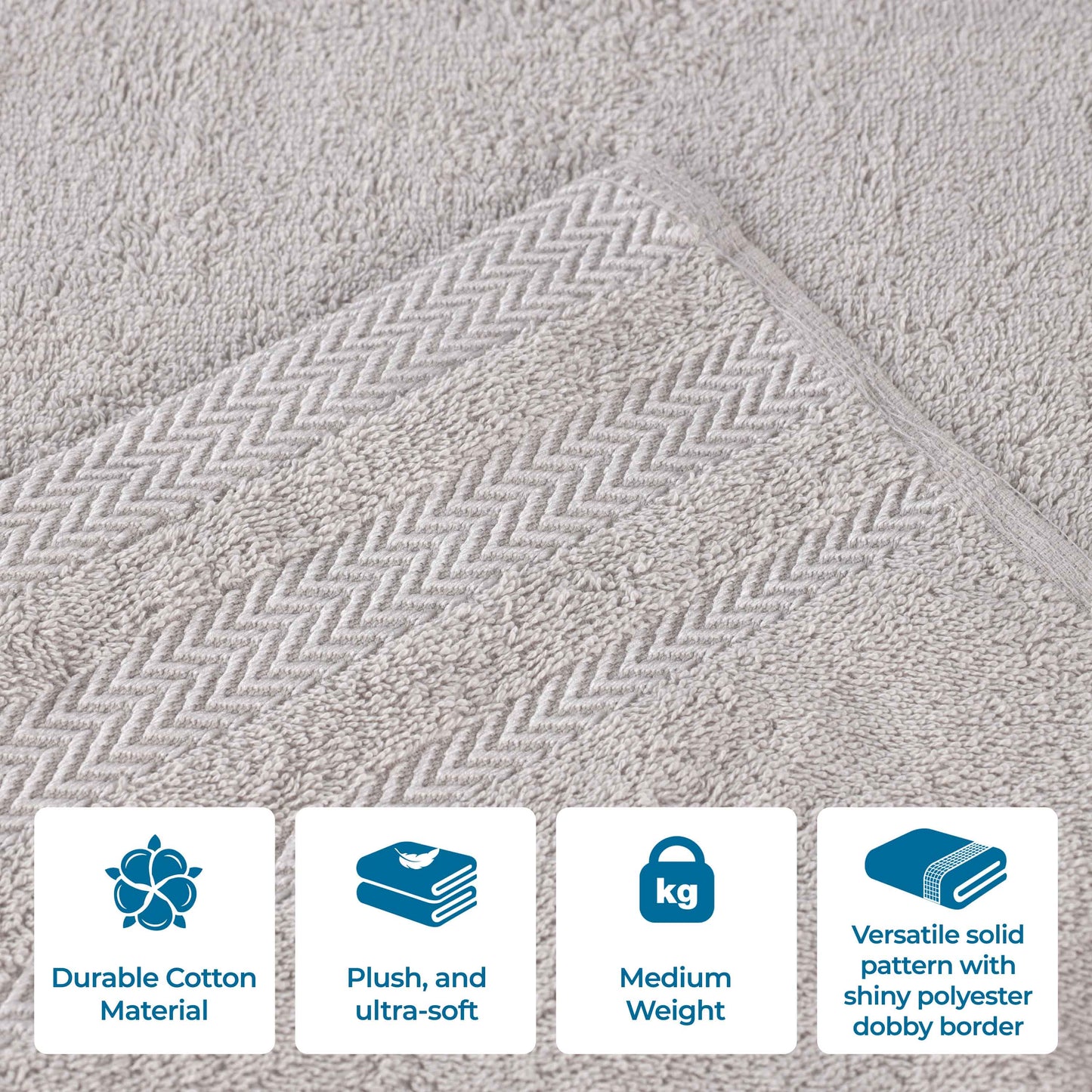 Hays Cotton Medium Weight 8 Piece Assorted Bathroom Towel Set