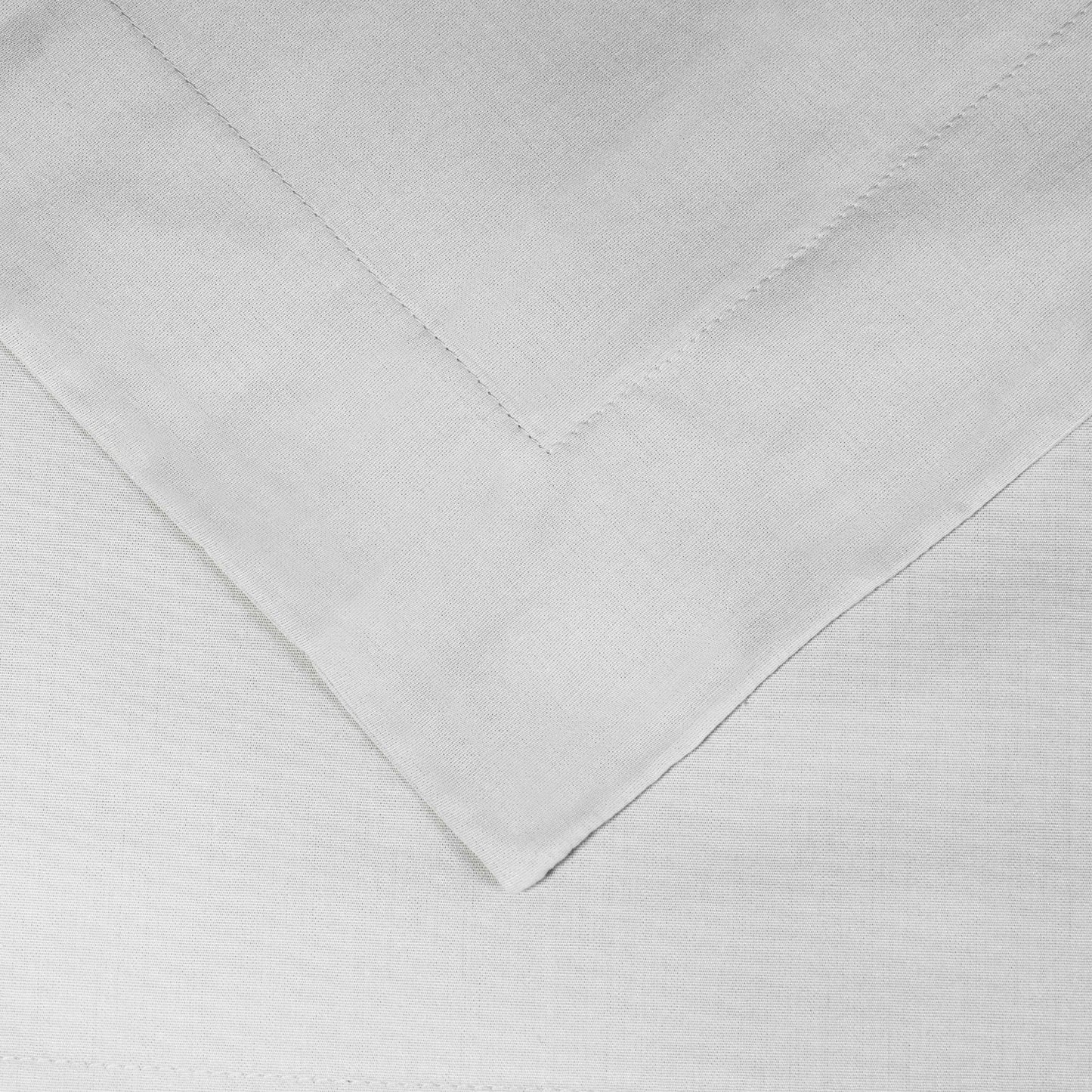 Cotton Percale Modern Traditional Duvet Cover Set - Platinum