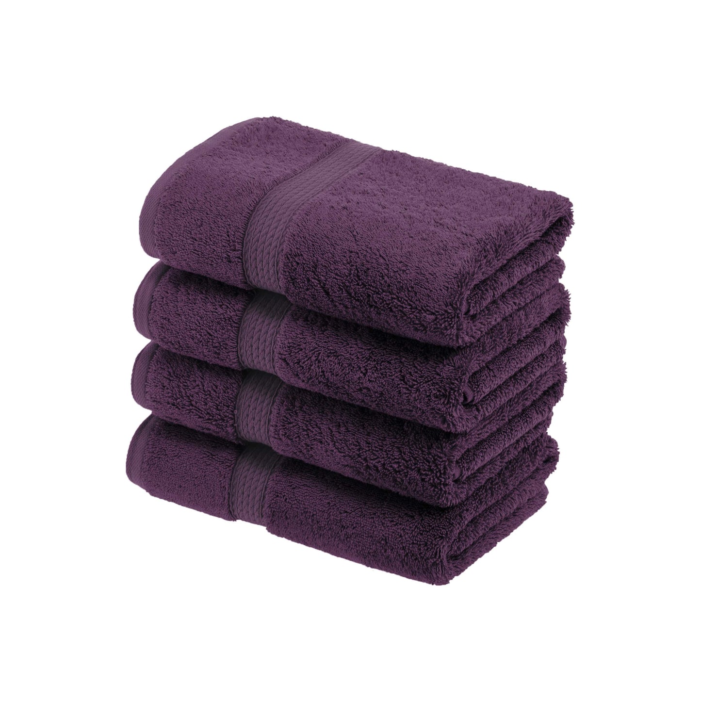 Madison Egyptian Cotton Pile Plush Heavyweight Hand Towel Set of 4