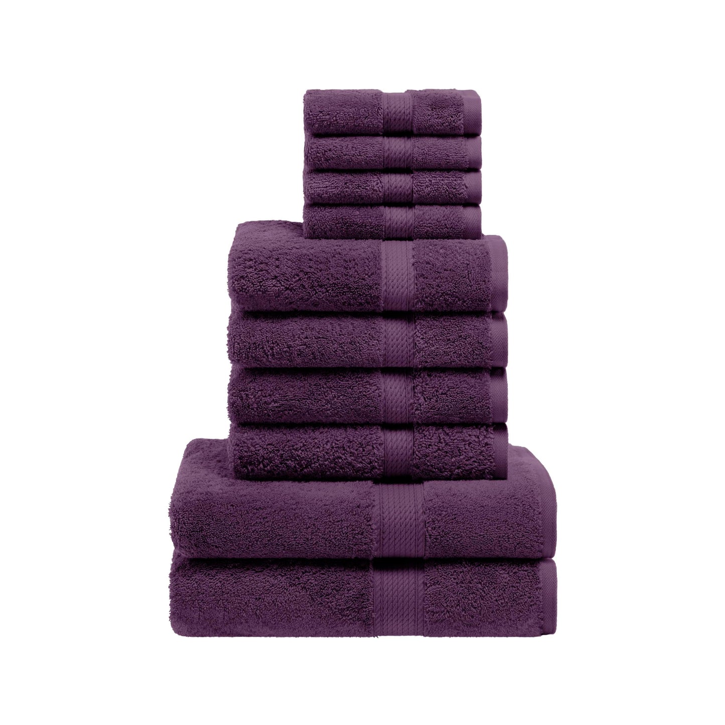 Madison Egyptian Cotton Pile Plush Heavyweight 10 Piece Towel Set
