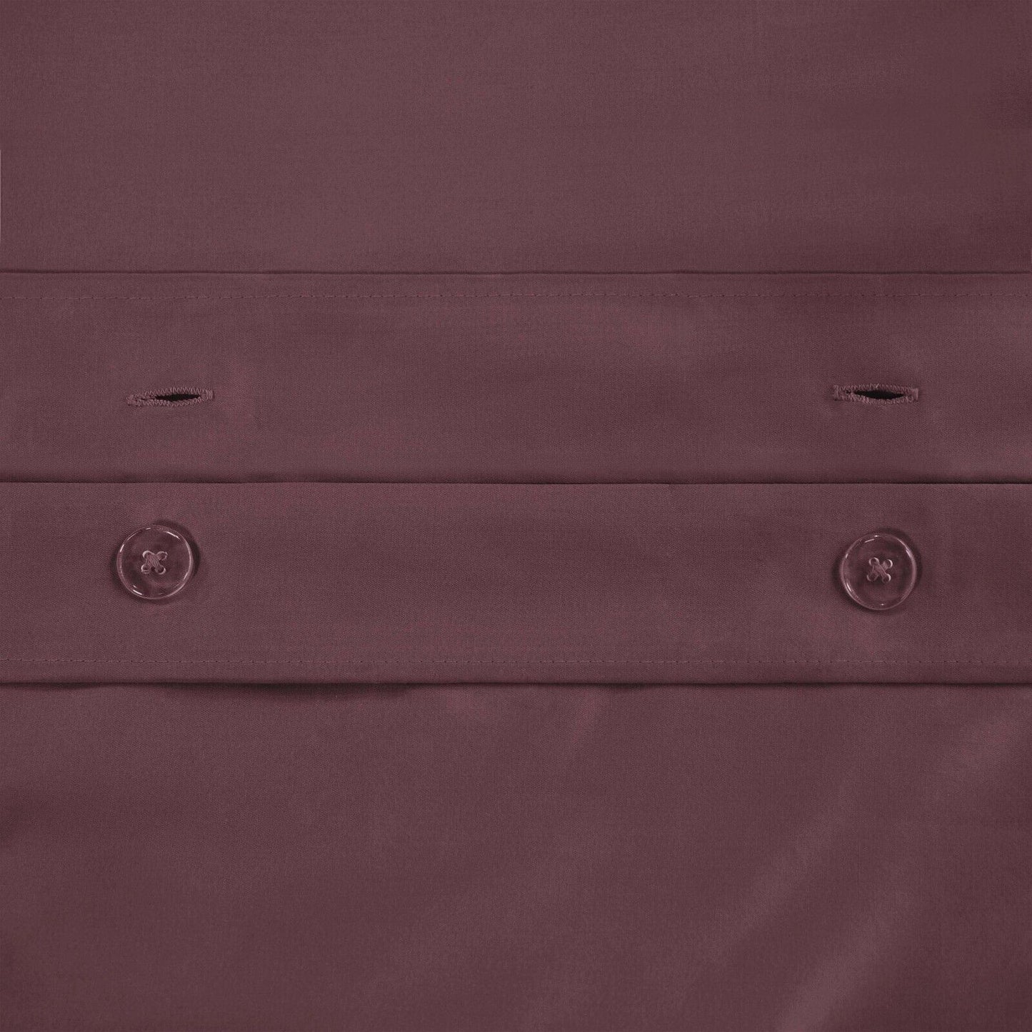 Superior Egyptian Cotton Solid All-Season Duvet Cover Set with Button Closure - Plum