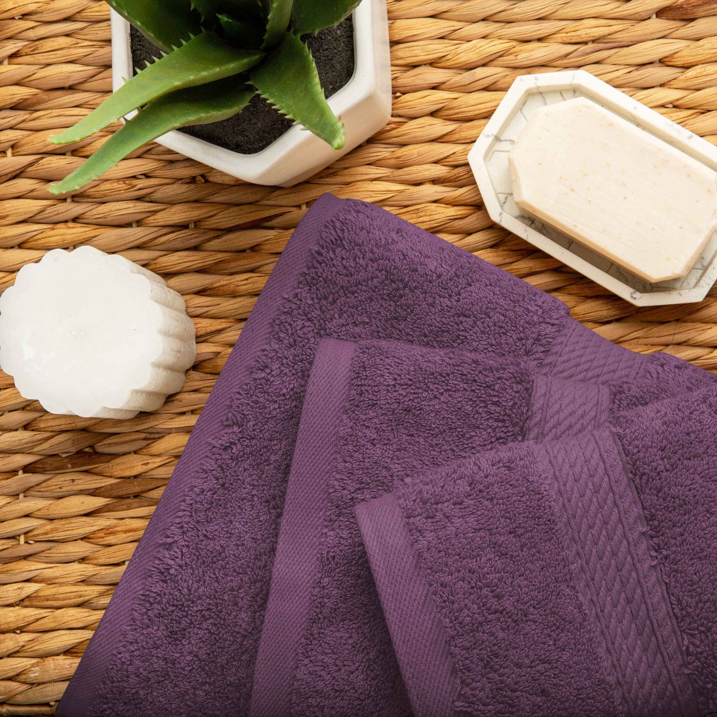 Madison Egyptian Cotton Pile Plush Heavyweight 6 Piece Towel Set