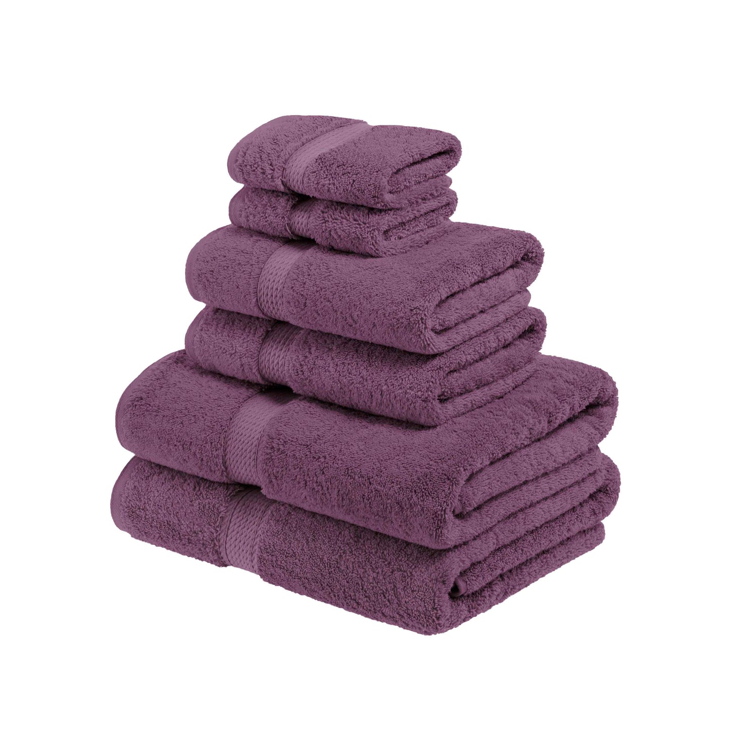 Madison Egyptian Cotton Pile Plush Heavyweight 6 Piece Towel Set