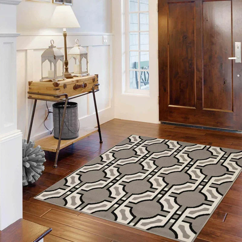 Pritchard Modern Geometric Area Rug or Runner Rug - Gray