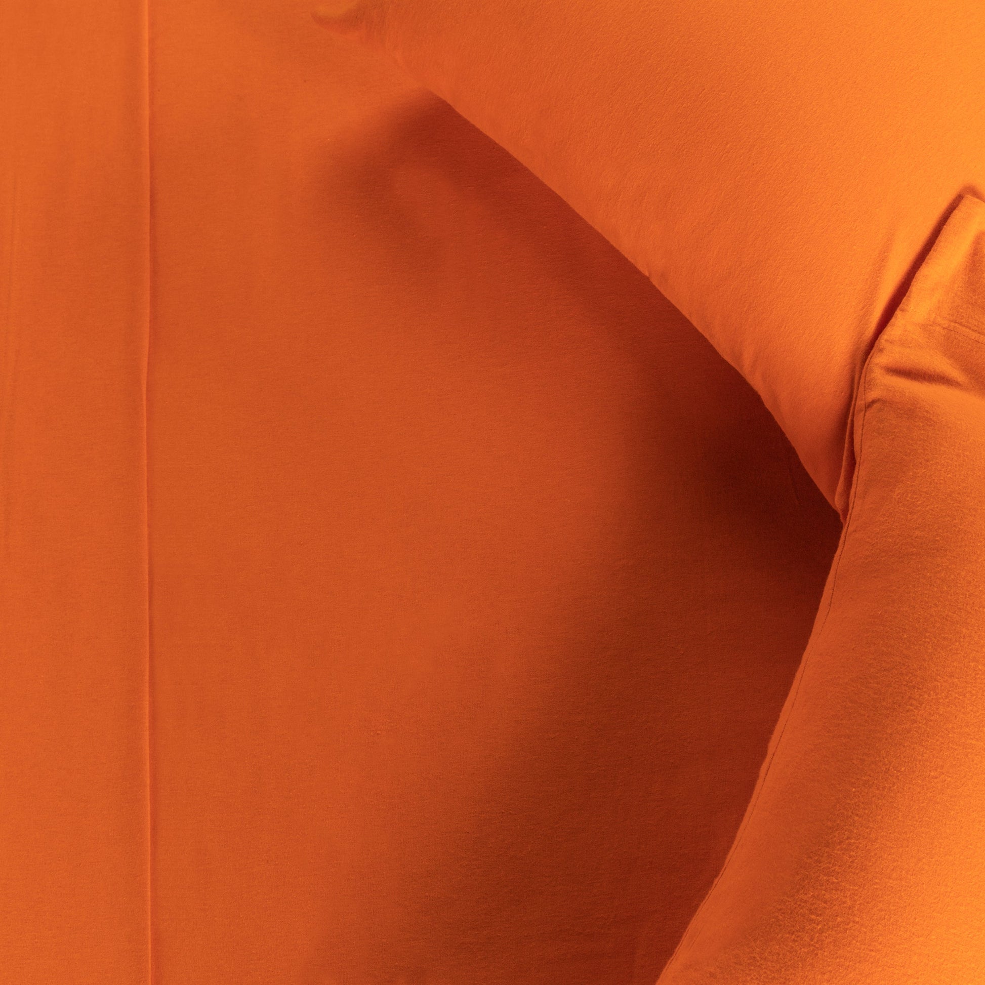 Solid Flannel Cotton Soft Warm Deep Pocket Sheet Set - Pumpkin