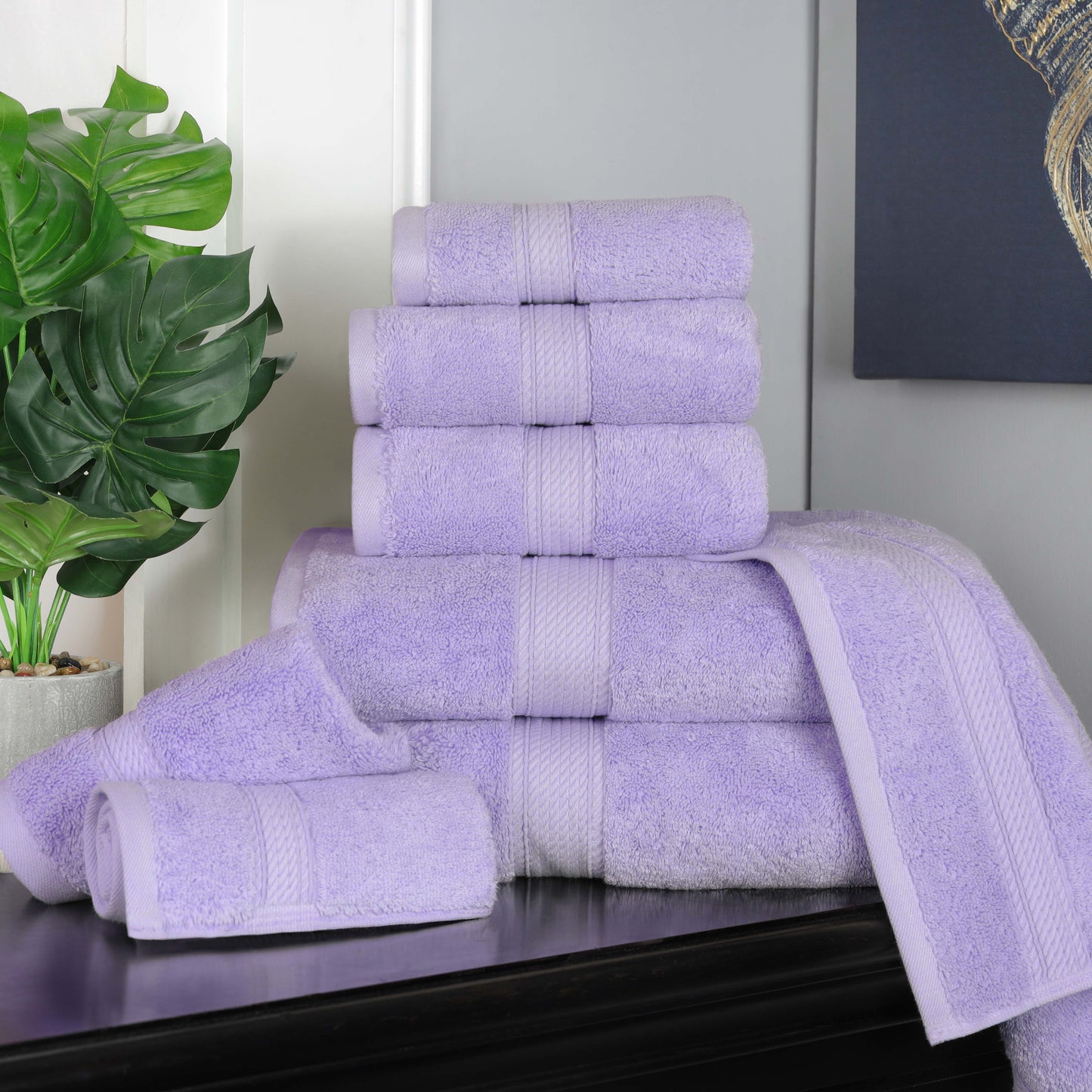 Madison Egyptian Cotton Pile Plush Heavyweight 8 Piece Towel Set