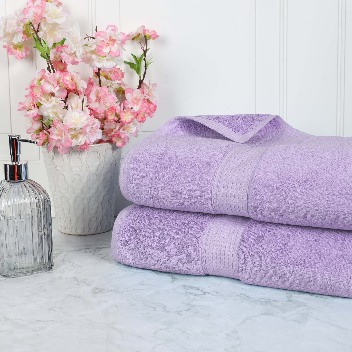 Madison Egyptian Cotton Pile Plush Heavyweight Bath Sheet Set of 2