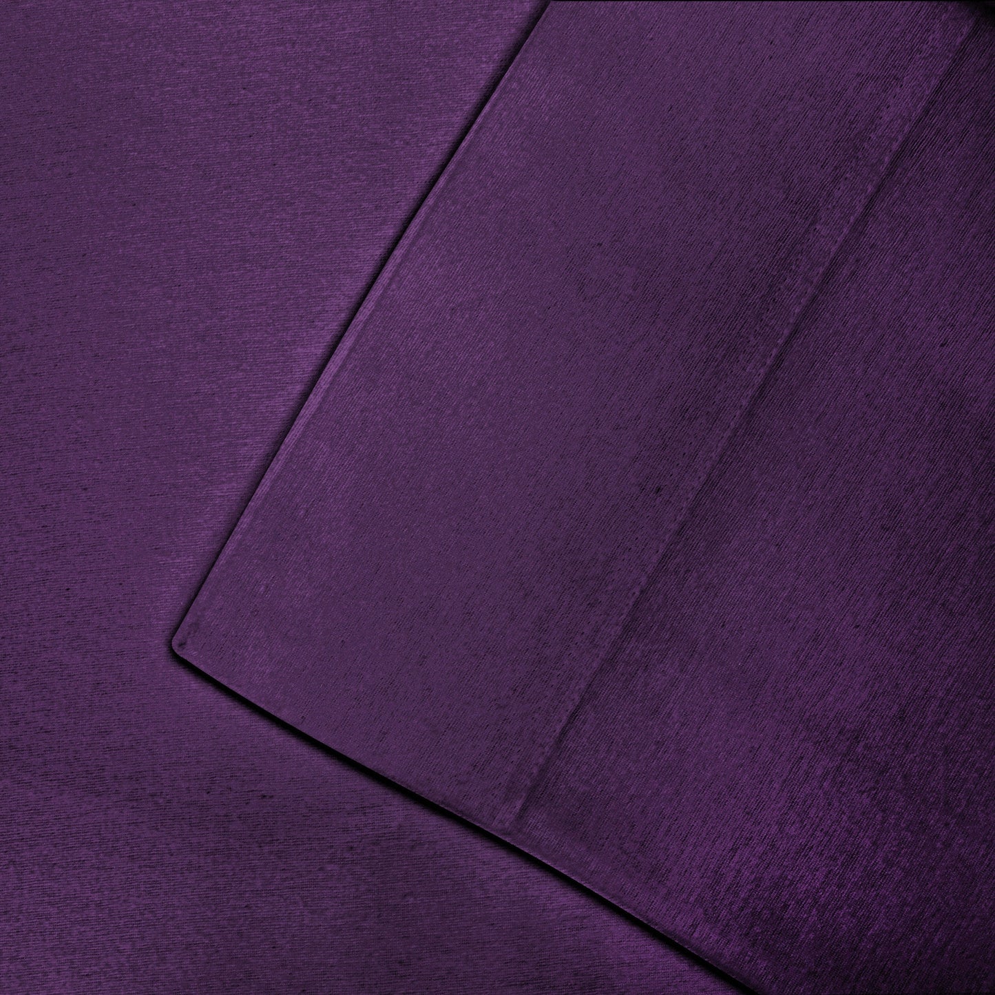 Solid Flannel Cotton Soft Fuzzy Pillowcases, Set of 2 - Purple