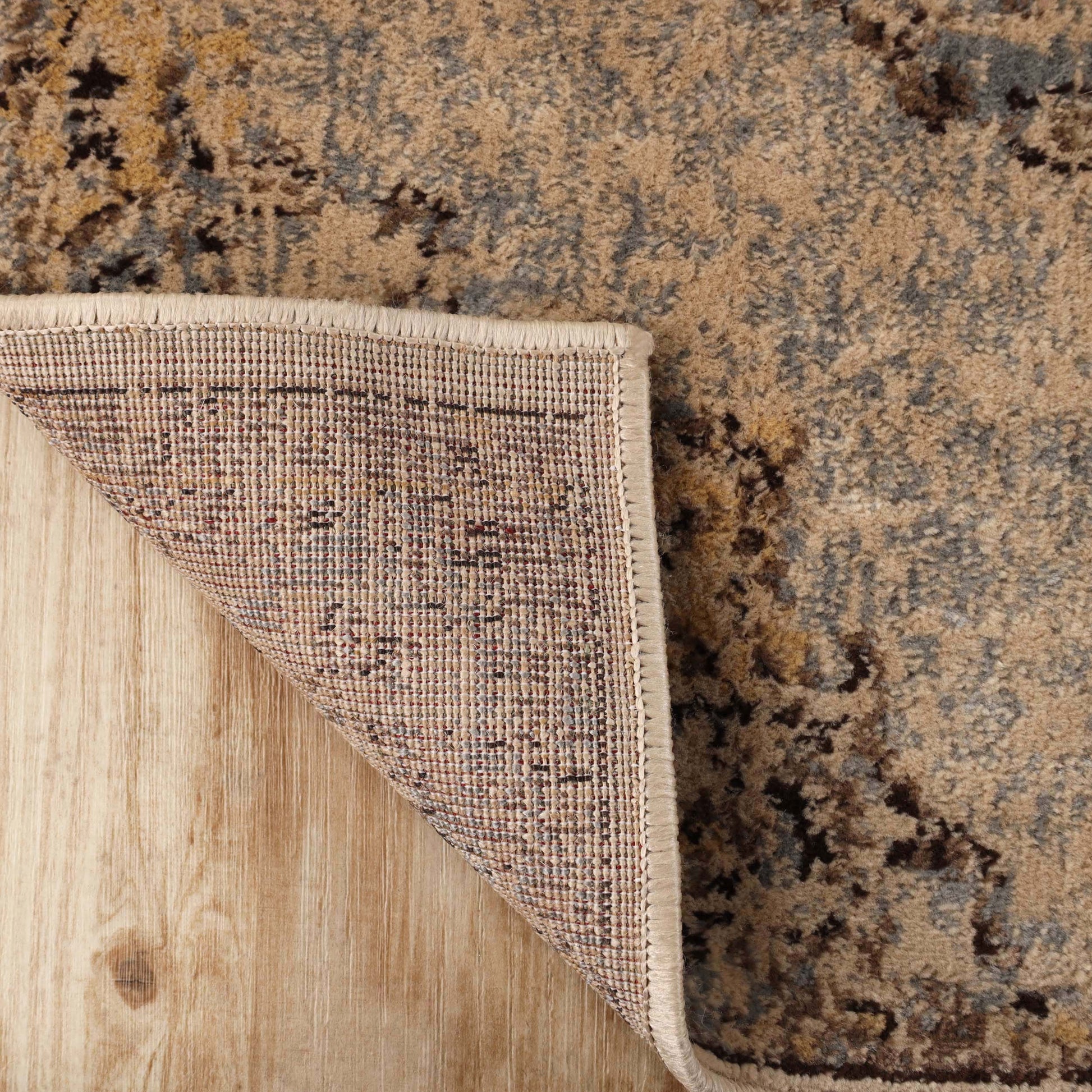 Superior Distressed Traditional Medallion Damask Area Rug Or Runner Or Door Mat - Ivory/Grey